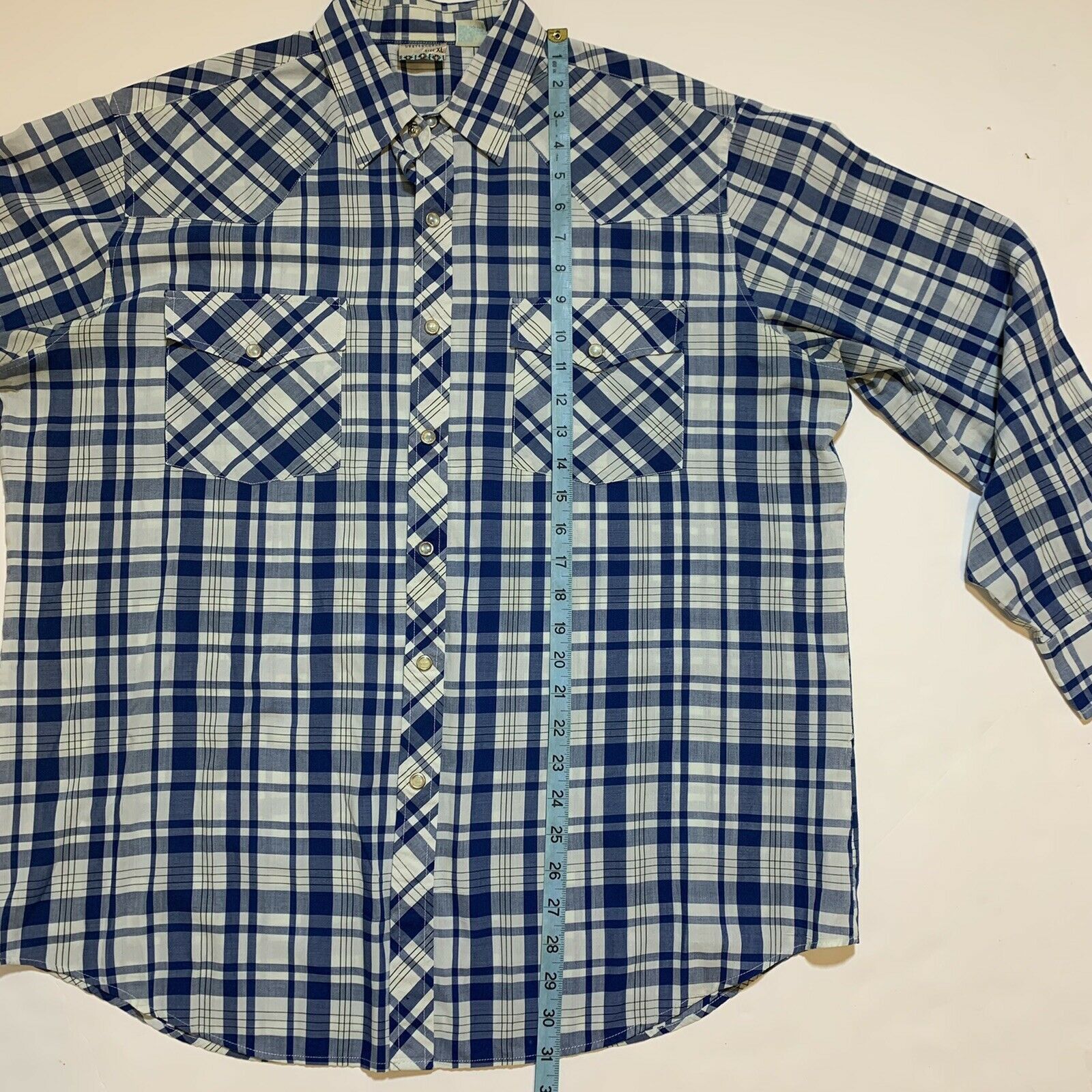 Vintage Vintage 90s Saddlebrook Plaid Pearl Snaps Western Shirt Size US XL / EU 56 / 4 - 8 Thumbnail