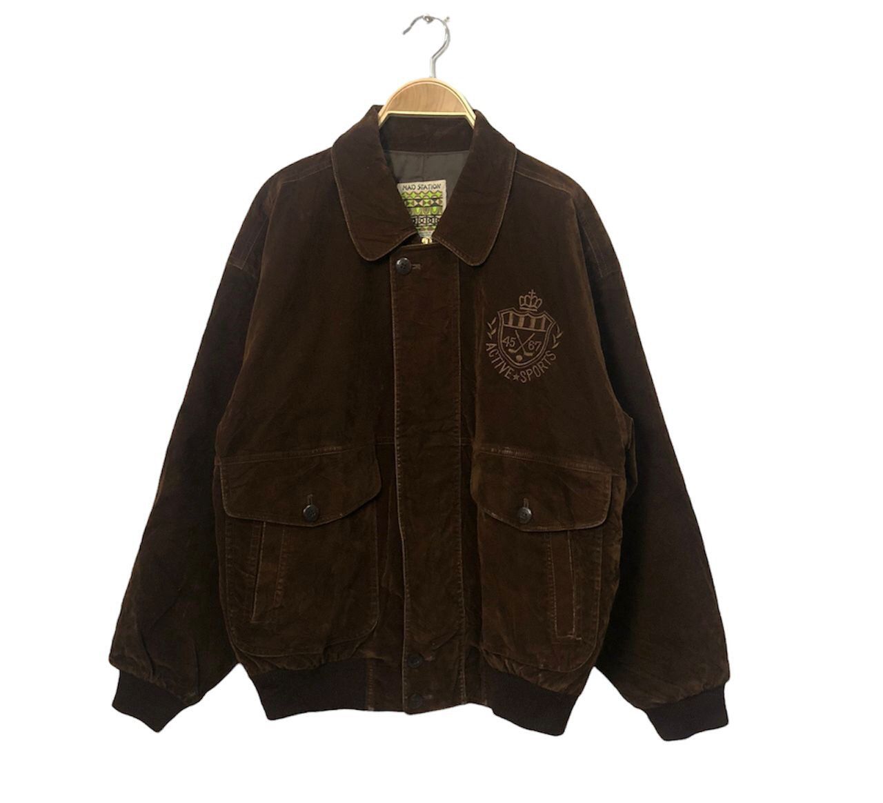 Japanese Brand Vtg Mad Station Embroidery Big Logo Zipper Up Bomber Jacket Size US XL / EU 56 / 4 - 2 Thumbnail