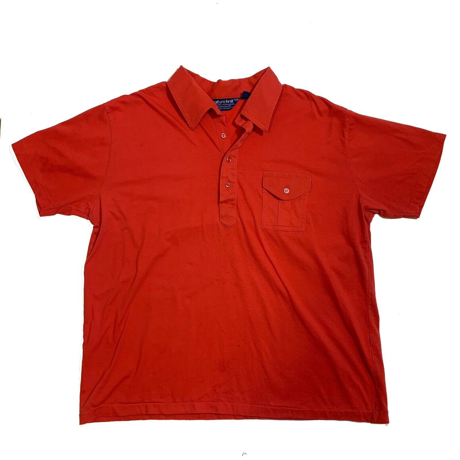 Other × Vintage Vintage 80s Nature Knit Preppy Golf Short Sleeve Polo Shirt Size US L / EU 52-54 / 3 - 1 Thumbnail