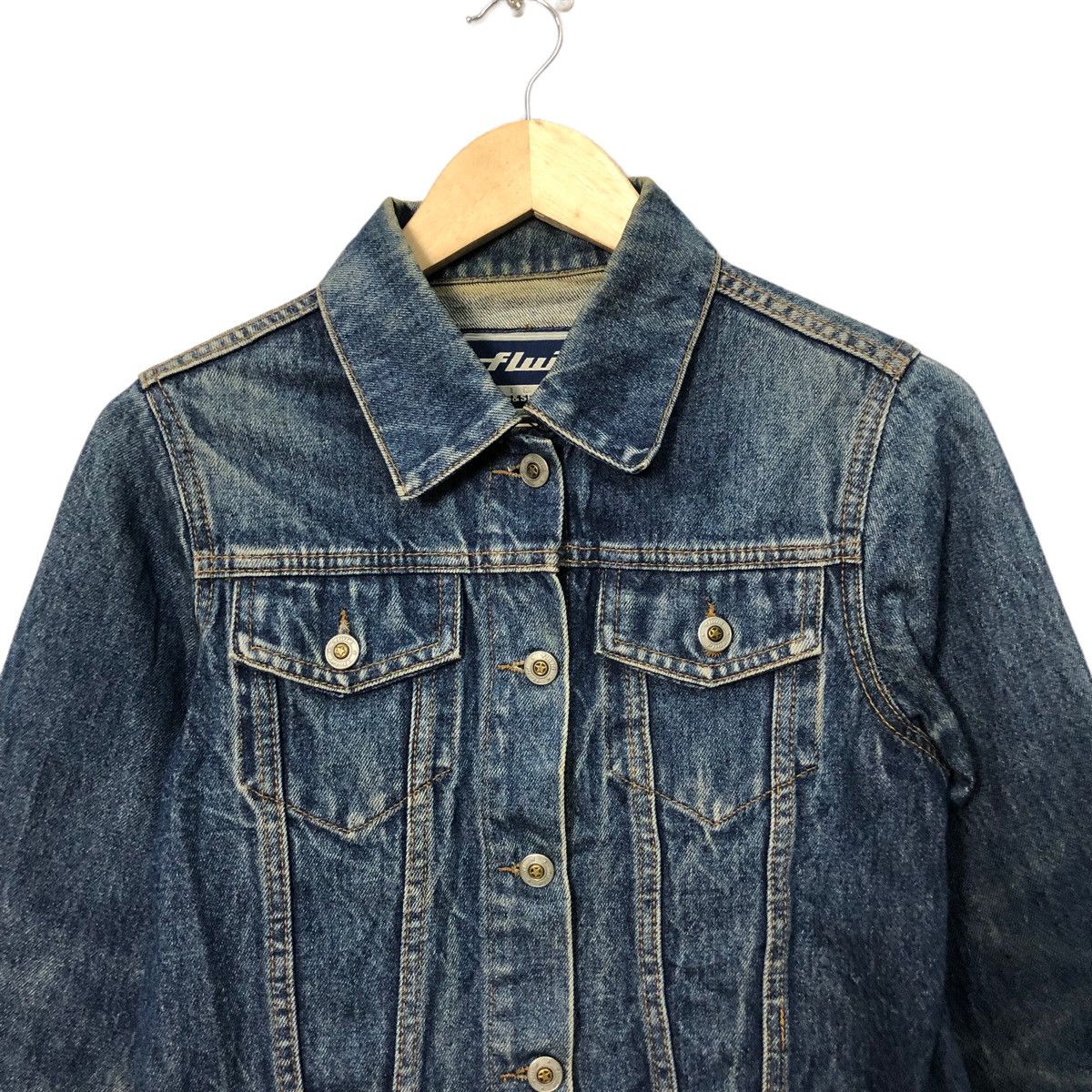 Japanese Brand Vintage Fluid Button Ups Denim Jacket Size S / US 4 / IT 40 - 4 Thumbnail