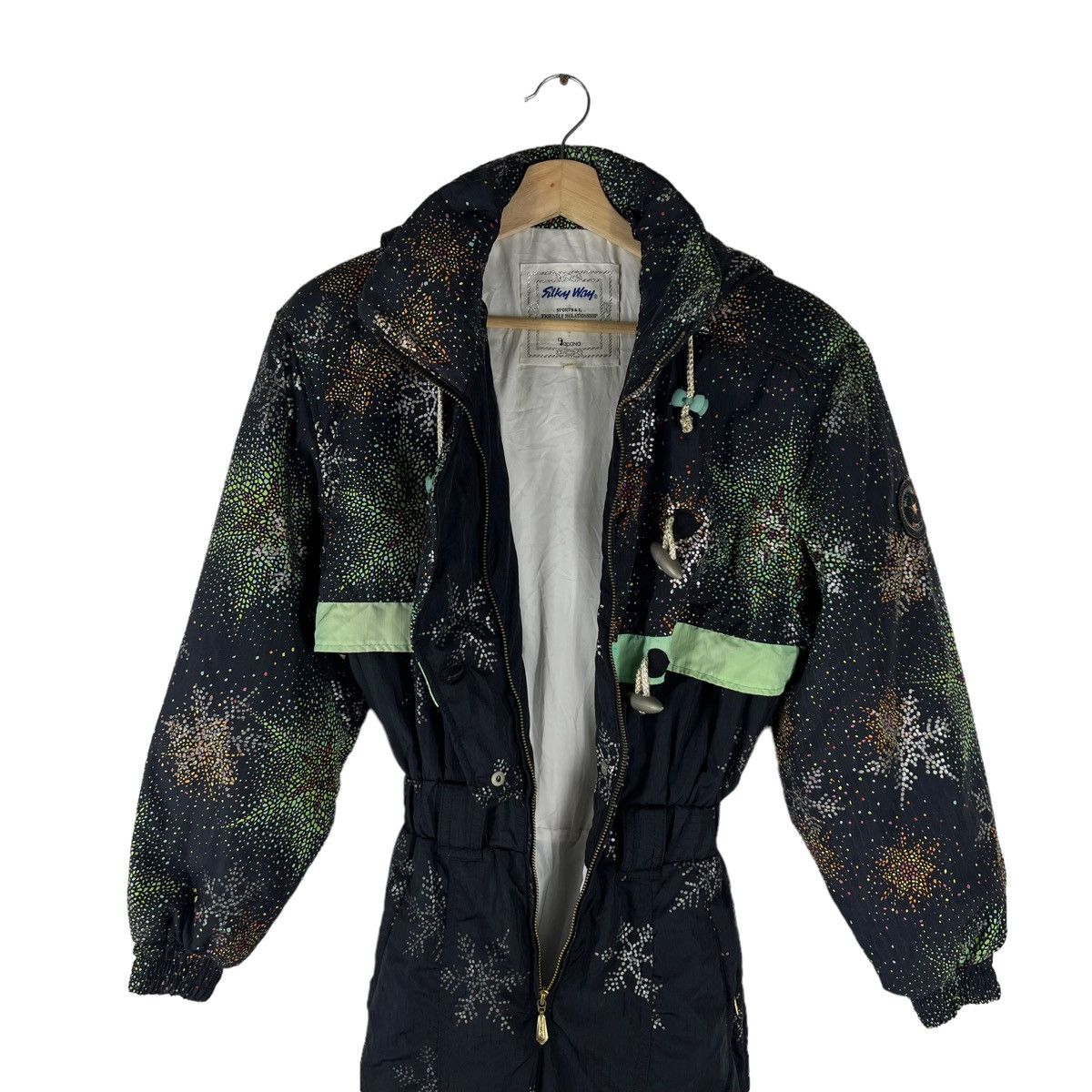 Japanese Brand VINTAGE SKI JACKET OVERALL SILKY WAY OVERPRINT DOT Size US 26 / EU 42 - 11 Thumbnail