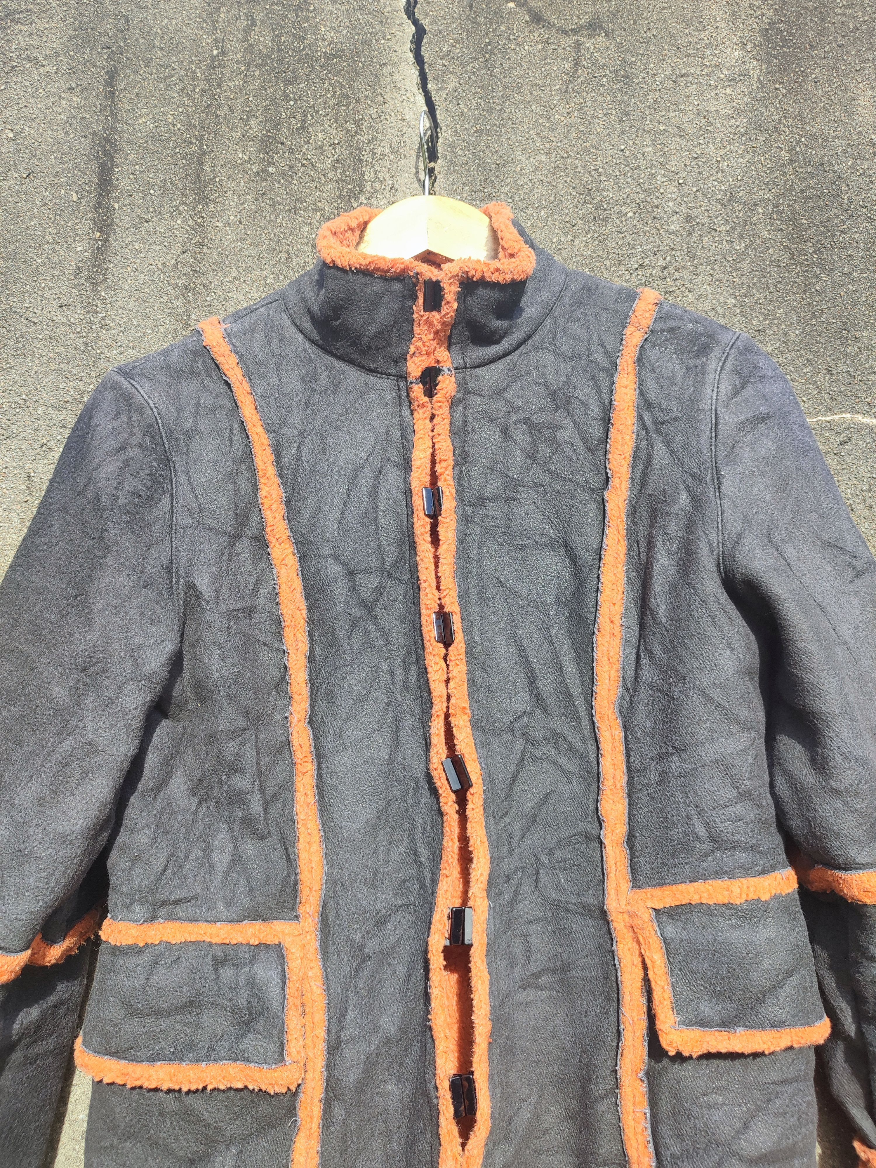 Trussardi Vintage Trussardi Faux Shearling Jacket – Orange Trim Size XS / US 0-2 / IT 36-38 - 8 Thumbnail