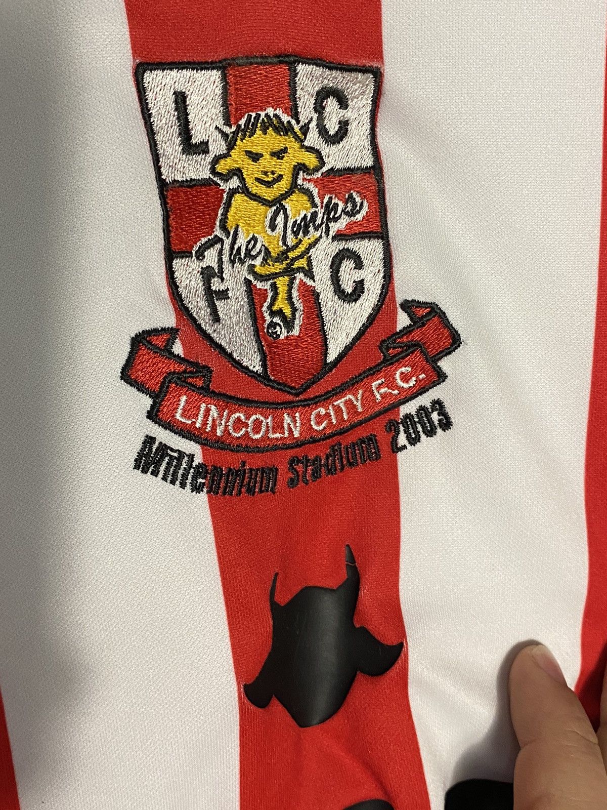 Other UK × Vintage 2003 Vintage Lincoln City Soccer Football Jersey match worn Size US XXL / EU 58 / 5 - 5 Thumbnail
