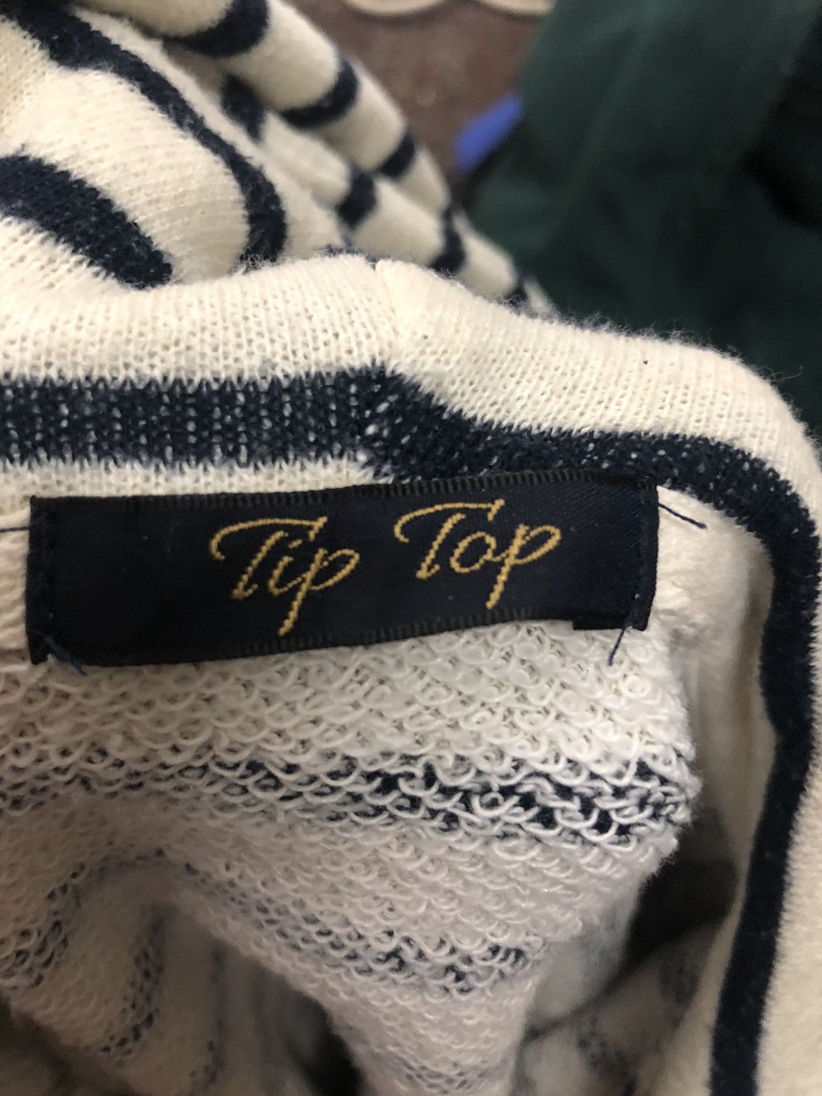 Japanese Brand Vintage Tip Top Big Logo Striped Hoodie Sweatshirt Size US S / EU 44-46 / 1 - 9 Thumbnail