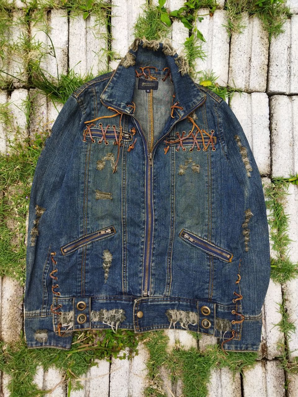 Session Japan Seditionaries Punk Style Denim Jacket - Size M