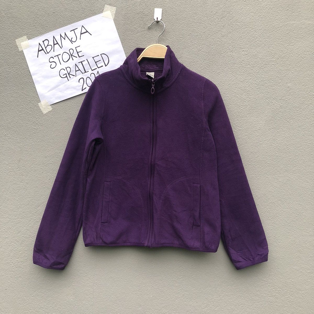 image of Vintage Uniqlo Fleece Zipper Ups Jacket in Purple, Men's (Size XS)