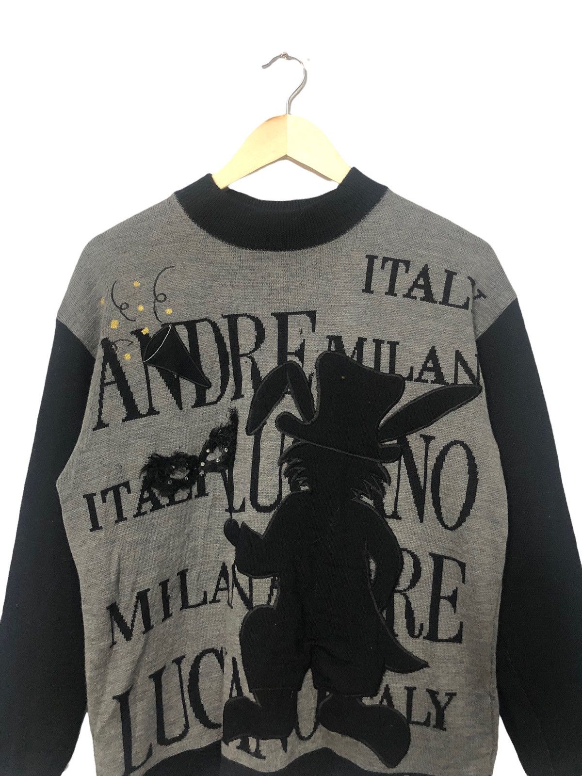 Andreluciano Vintage Andreluciano Embroidery Big Logo Knitwear Sweater Size US M / EU 48-50 / 2 - 4 Thumbnail