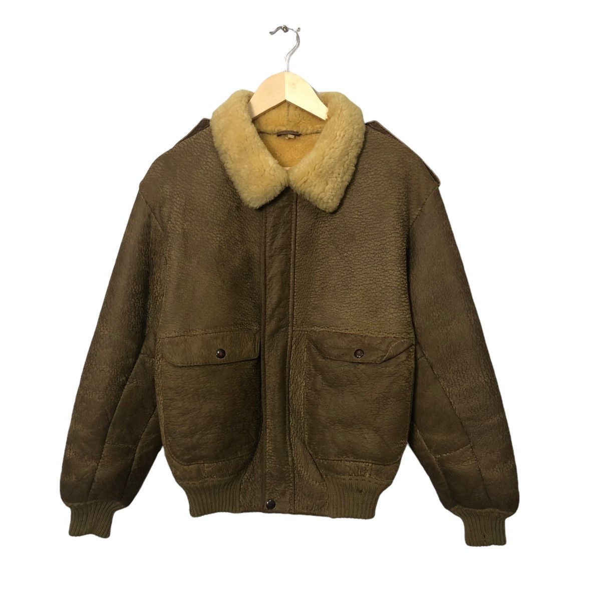 Leather Vintage GL Bowron Sheepskin Wool N Suede Made in New Zealand Size US M / EU 48-50 / 2 - 1 Thumbnail