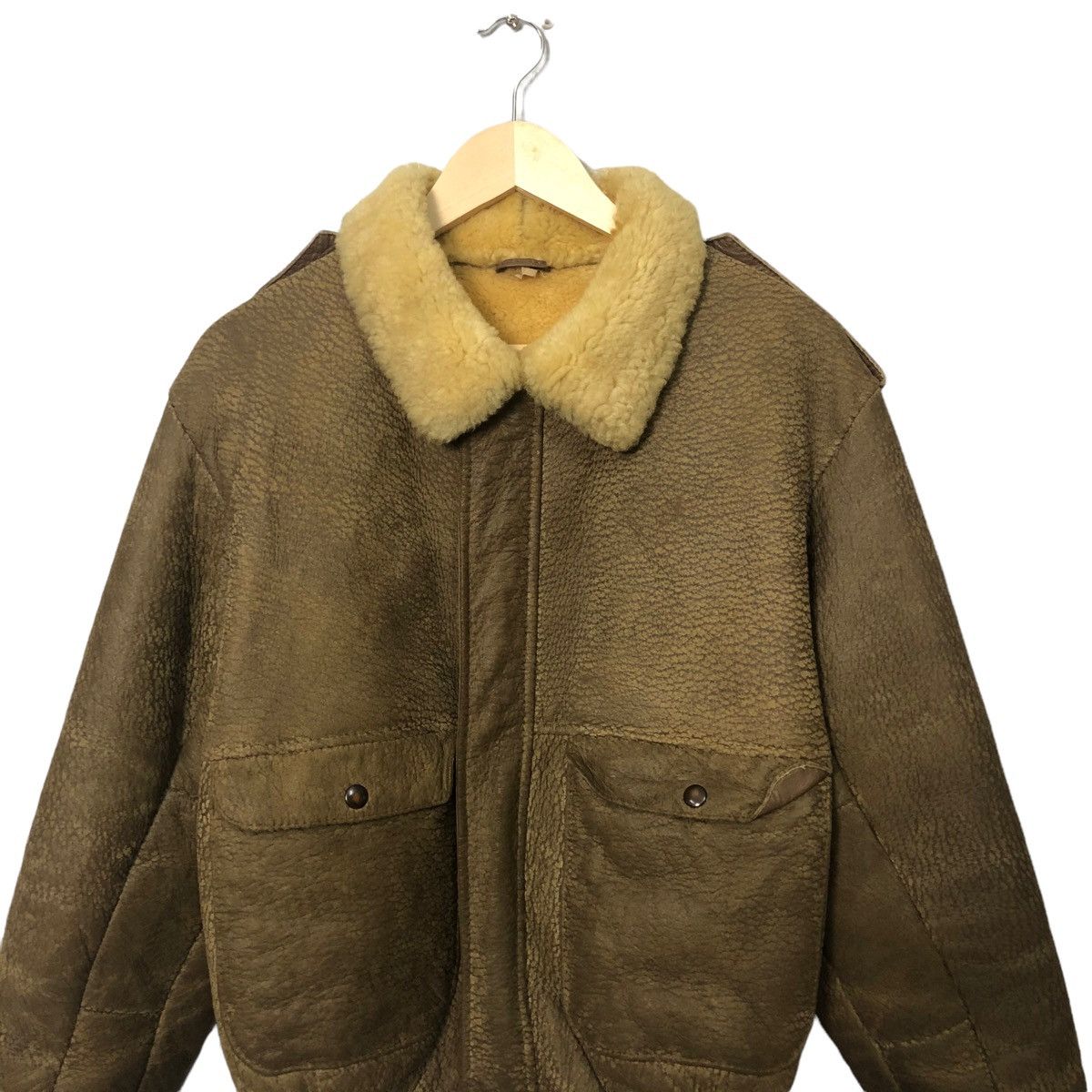 Leather Vintage GL Bowron Sheepskin Wool N Suede Made in New Zealand Size US M / EU 48-50 / 2 - 4 Thumbnail