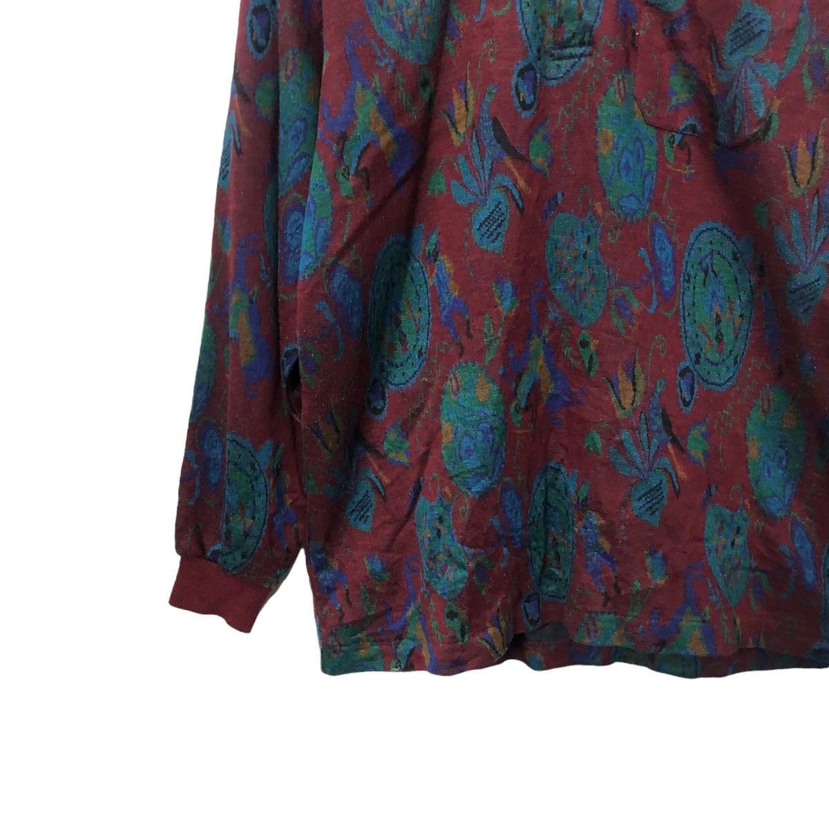 Japanese Brand Vintage Convivace Fullprint Long Sleeve Polo Size US M / EU 48-50 / 2 - 3 Thumbnail
