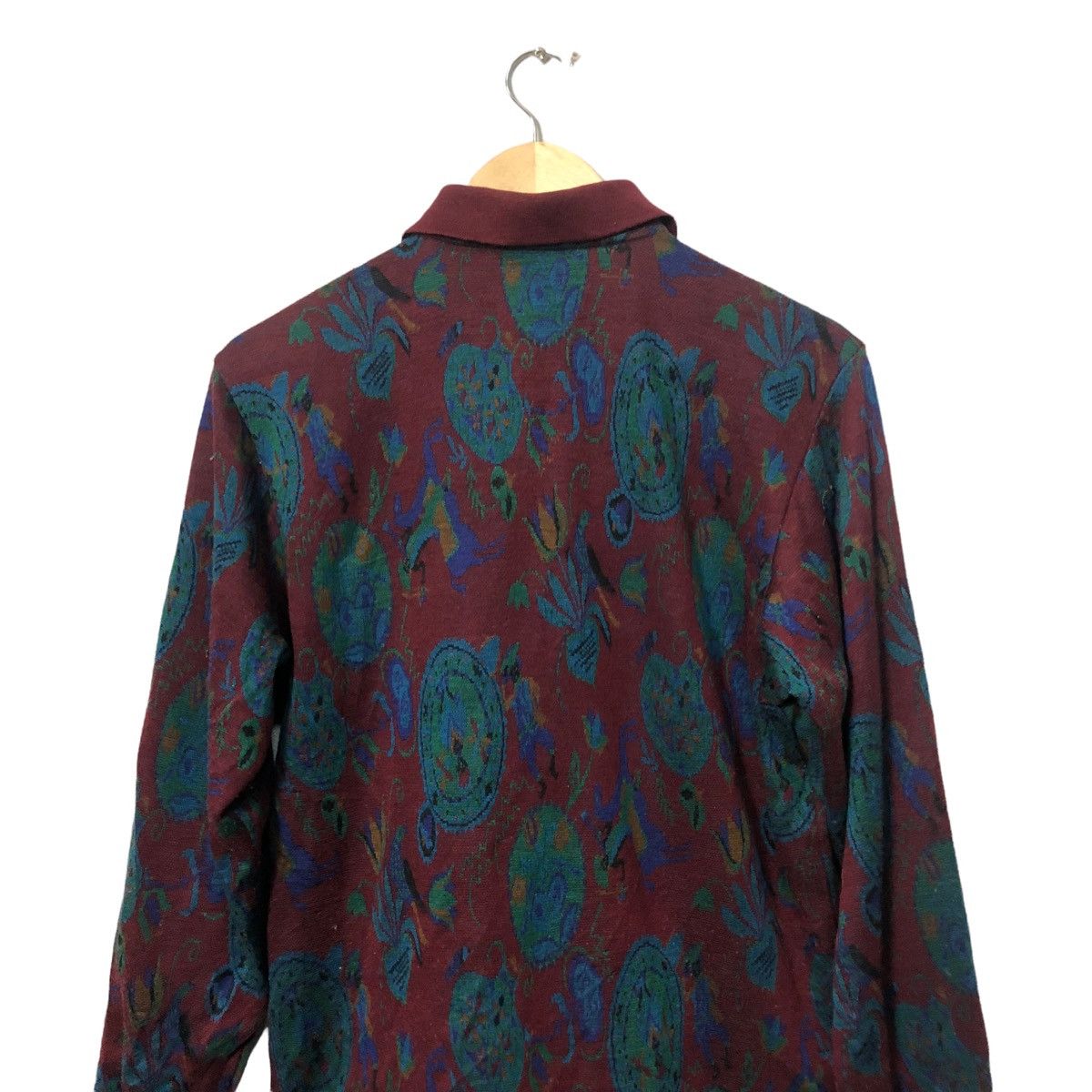 Japanese Brand Vintage Convivace Fullprint Long Sleeve Polo Size US M / EU 48-50 / 2 - 8 Thumbnail