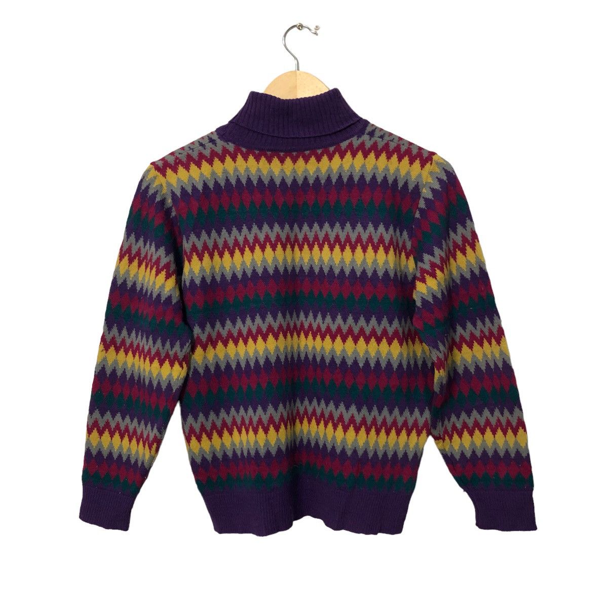 Aran Isles Knitwear Vintage Marbee Turtleneck Full Print Knitwear Sweater Jumper Size S / US 4 / IT 40 - 5 Thumbnail