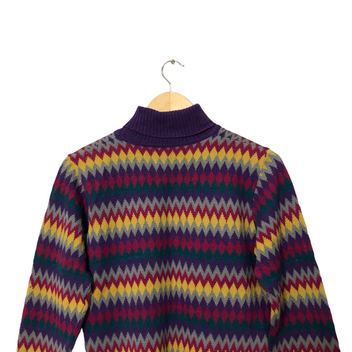 Aran Isles Knitwear Vintage Marbee Turtleneck Full Print Knitwear Sweater Jumper Size S / US 4 / IT 40 - 8 Thumbnail
