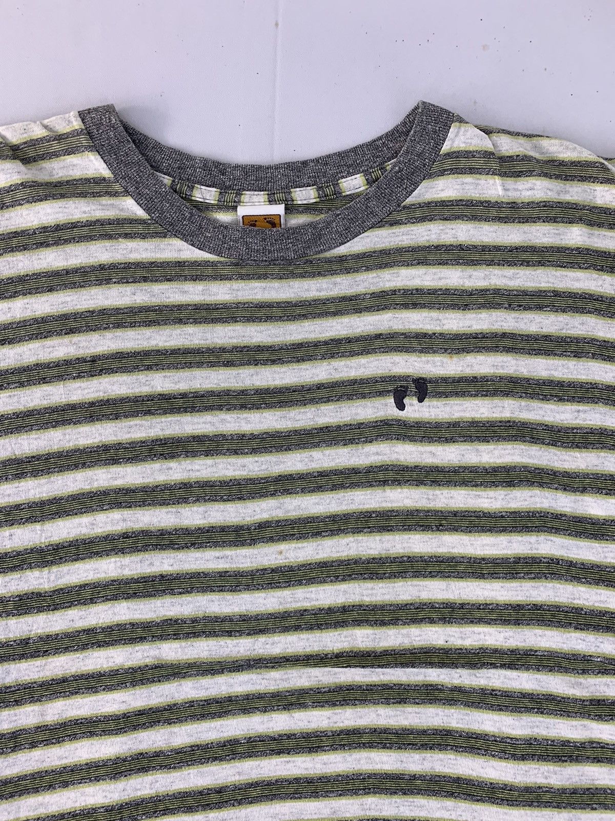 Hang Ten 90s Hang Ten Crewneck Stripes Embroidery Logo Tee Size L / US 10 / IT 46 - 4 Thumbnail