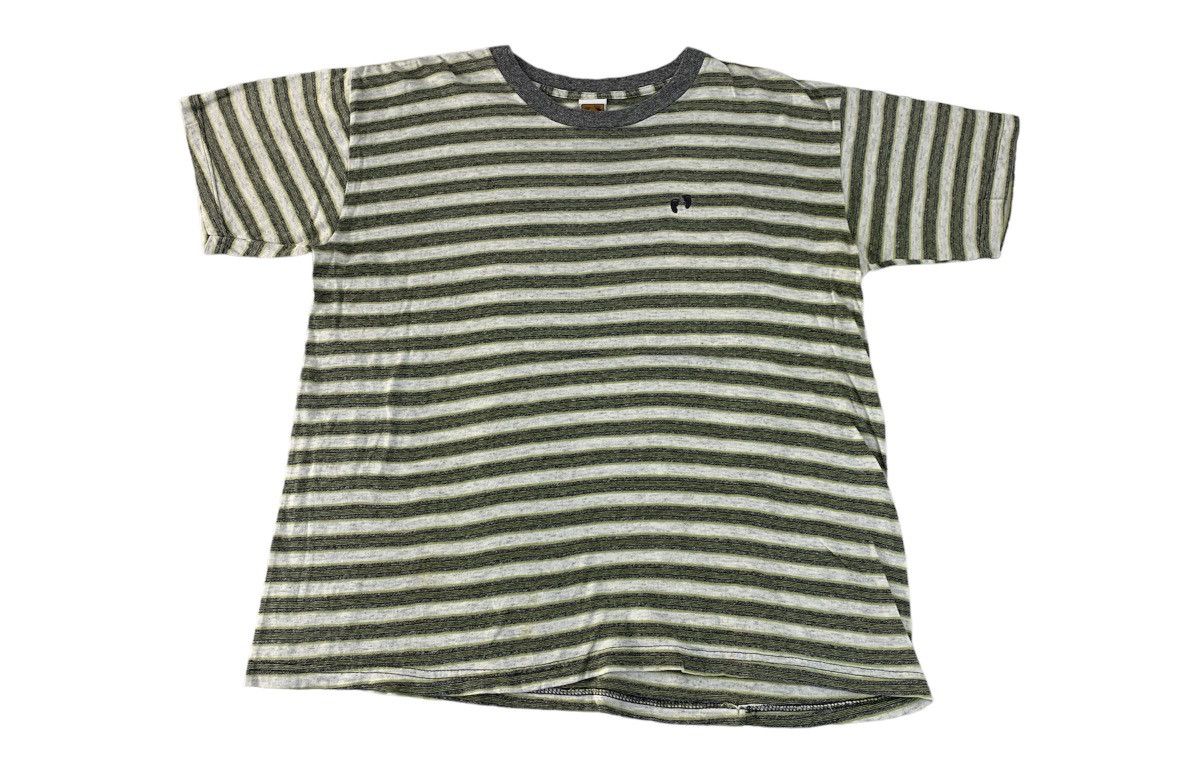 90s Hang Ten Crewneck Stripes Embroidery Logo Tee