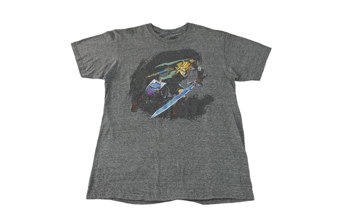 image of Nintendo The Legend Of Zelda Adventure Game Graphic Screen in Grey, Men's (Size Medium)