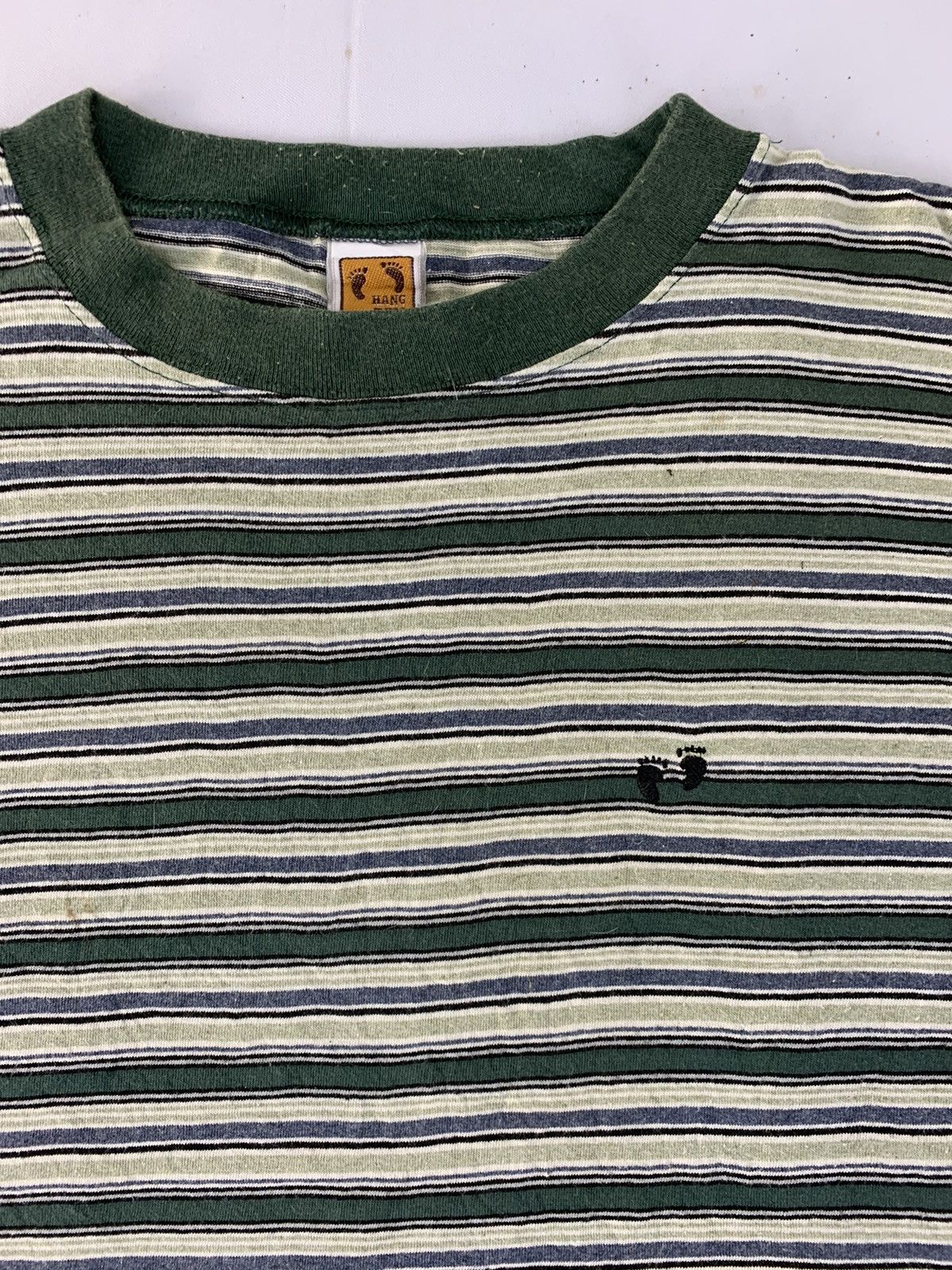 Hang Ten 90s Hang Ten Crewneck Stripes Embroidery Logo Striped Tee Size US L / EU 52-54 / 3 - 3 Thumbnail
