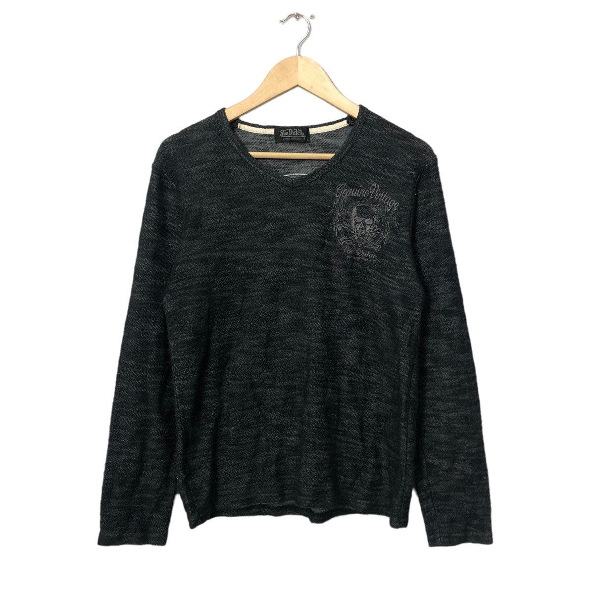 Seditionaries Vtg Von Dutch Embroidery Big Logo Long Sleeve Tee Knitwear Size US S / EU 44-46 / 1 - 2 Thumbnail
