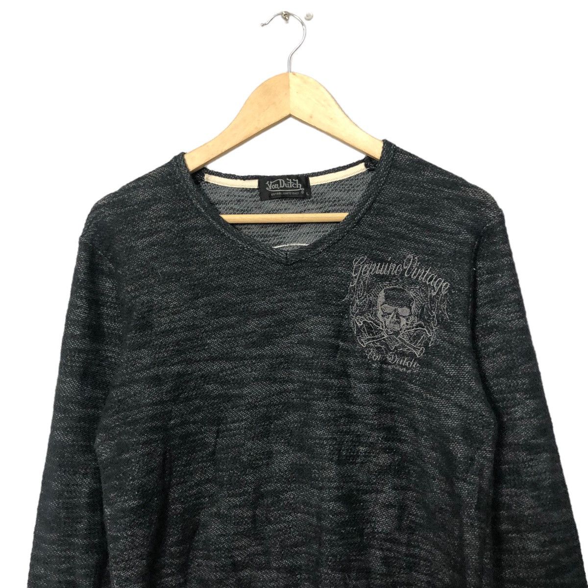 Seditionaries Vtg Von Dutch Embroidery Big Logo Long Sleeve Tee Knitwear Size US S / EU 44-46 / 1 - 5 Thumbnail