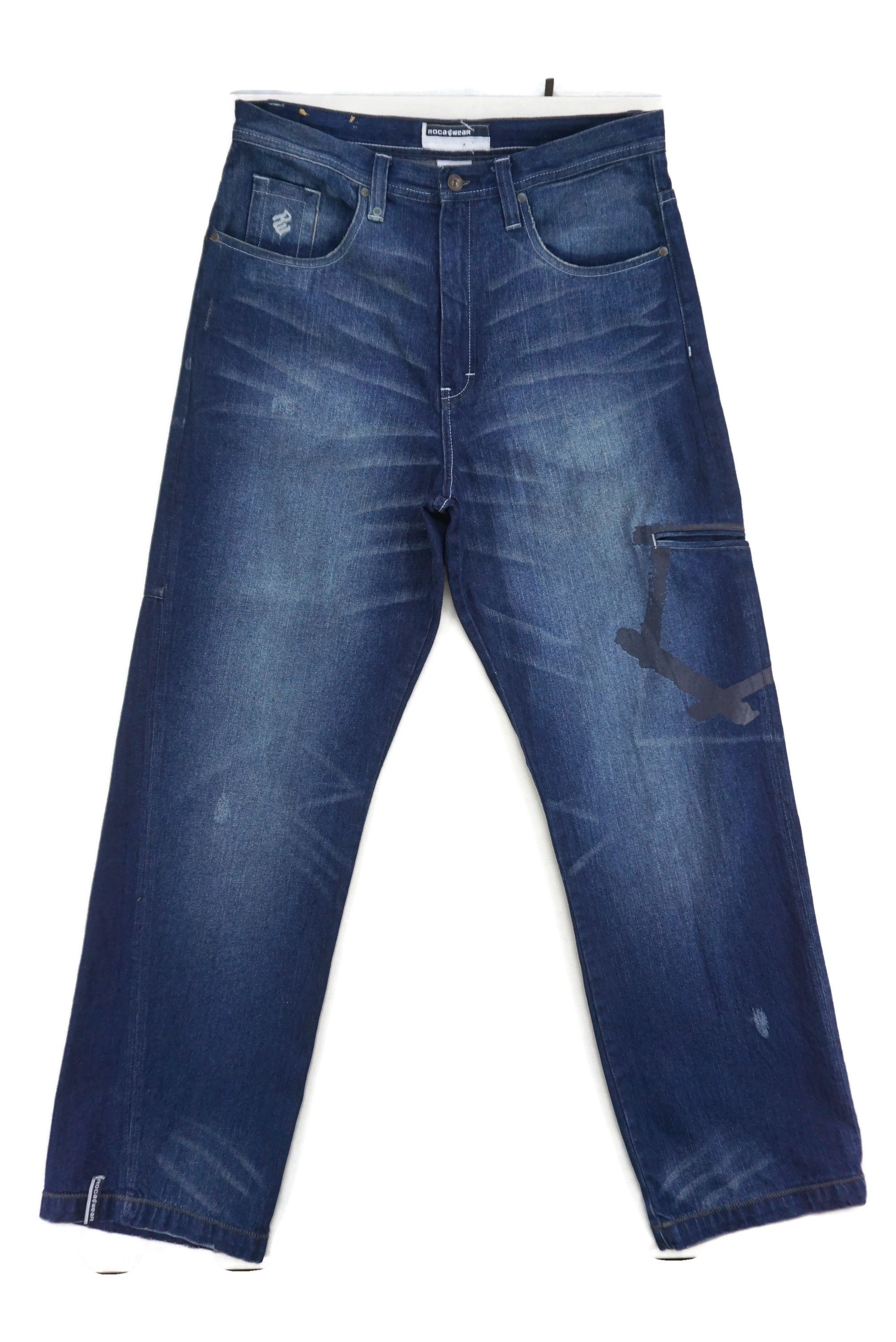image of Jay Z x Rocawear Baggy Jeans Jay-Z Rocawear Hip Hop Skateboard Relaxed Pants in Blue (Size 34)