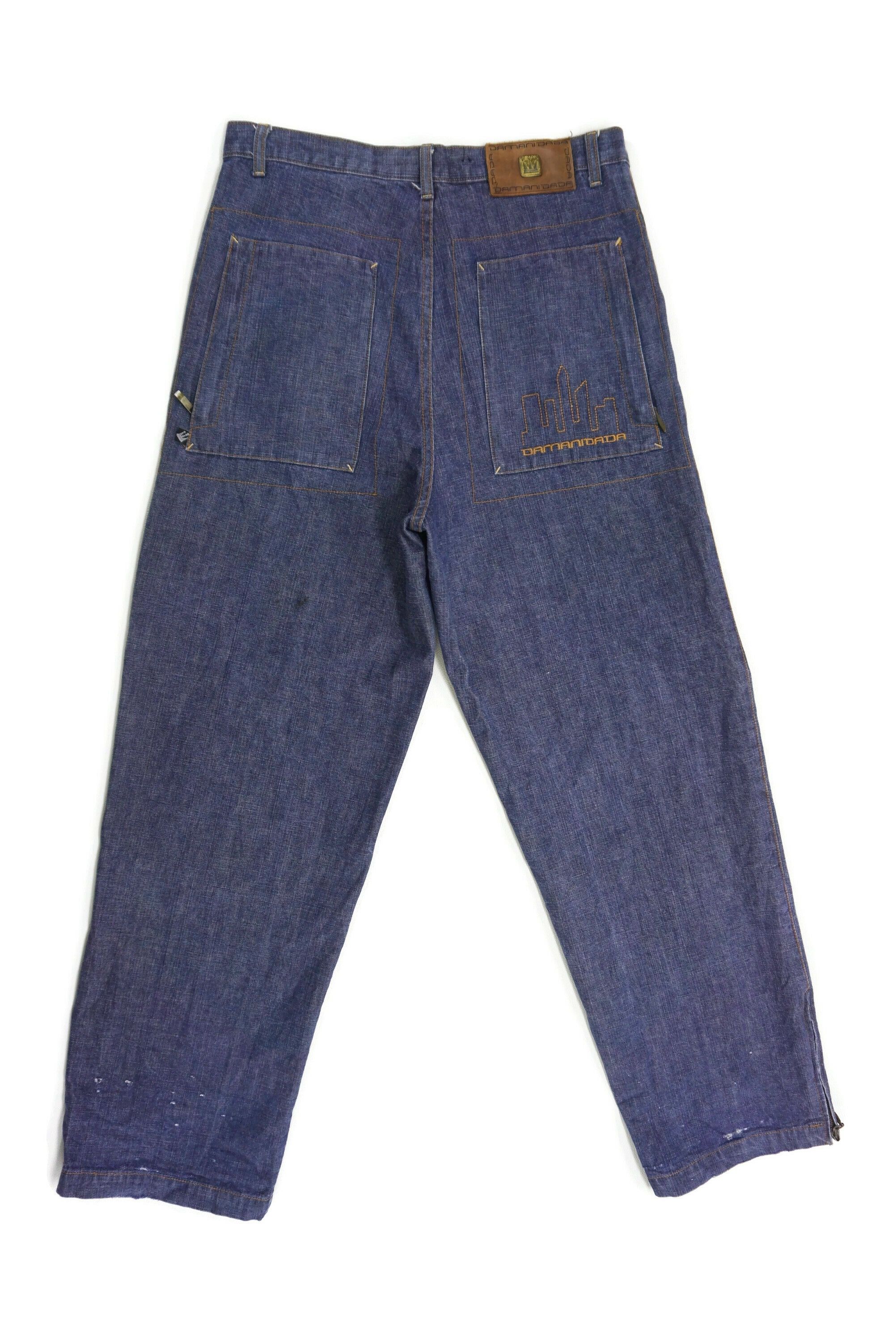 image of Baggy Jeans Skateboards Hip Hop Damani Dada Vintage Pants in Blue, Men's (Size 34)