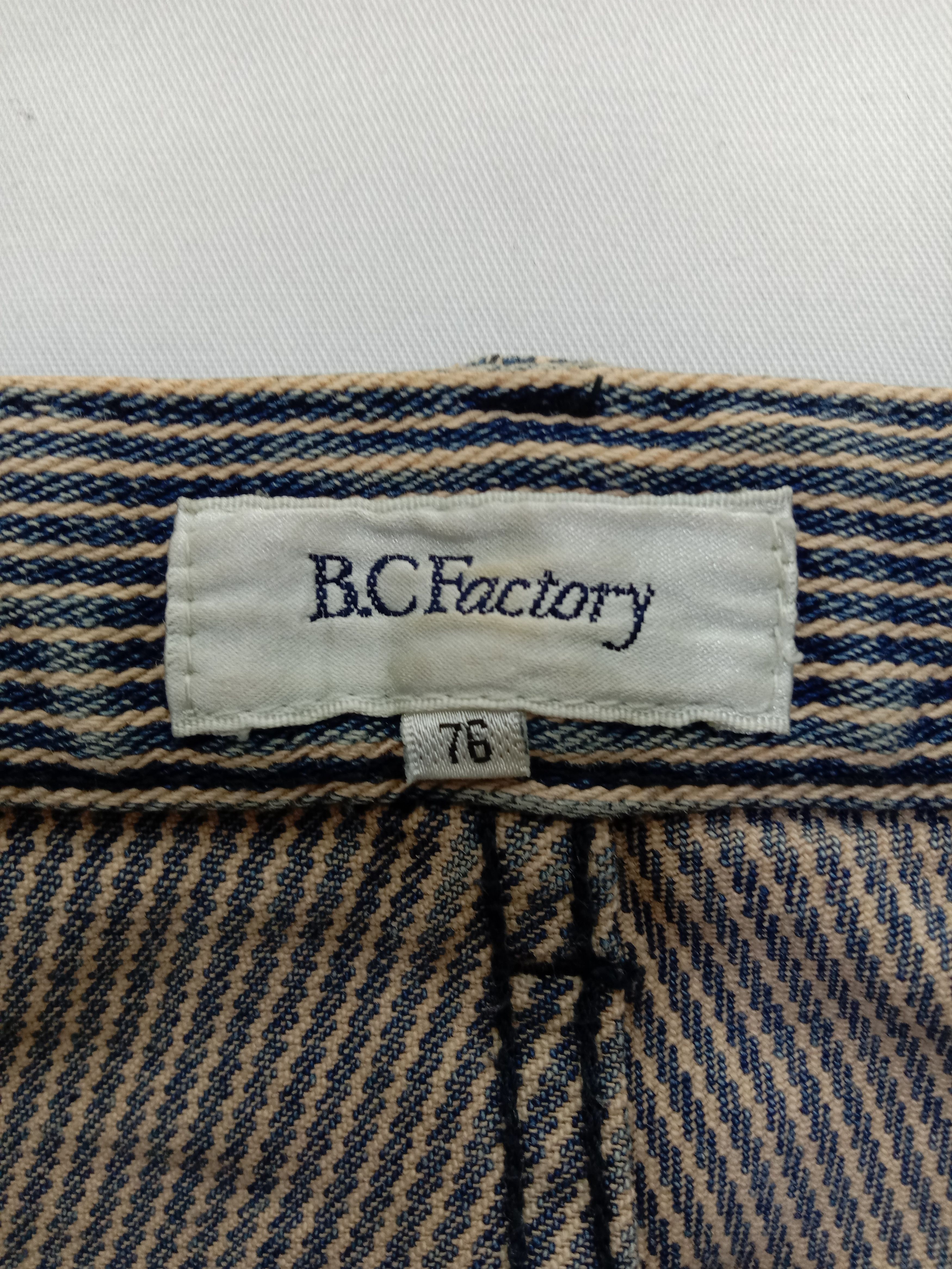 Japanese Brand Vintage Japanese B.C Factory Striped Hickory Denim Size US 29 - 15 Thumbnail