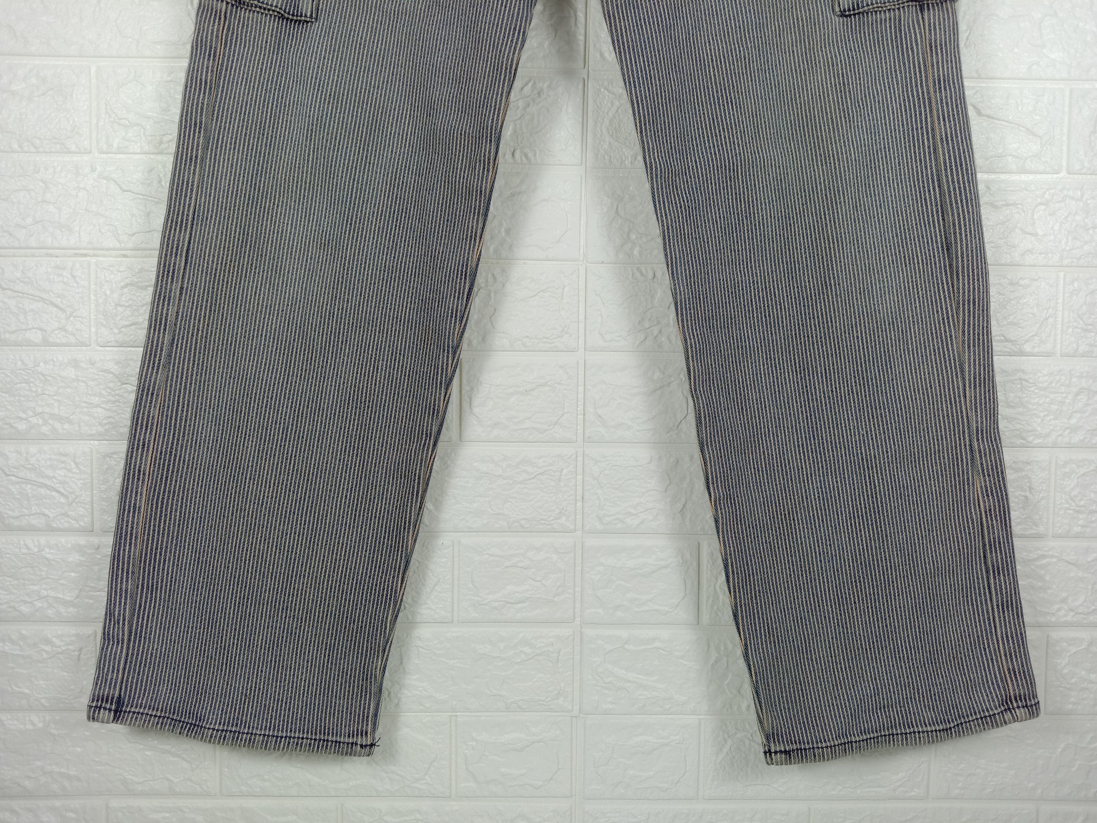 Japanese Brand Vintage Japanese B.C Factory Striped Hickory Denim Size US 29 - 4 Thumbnail