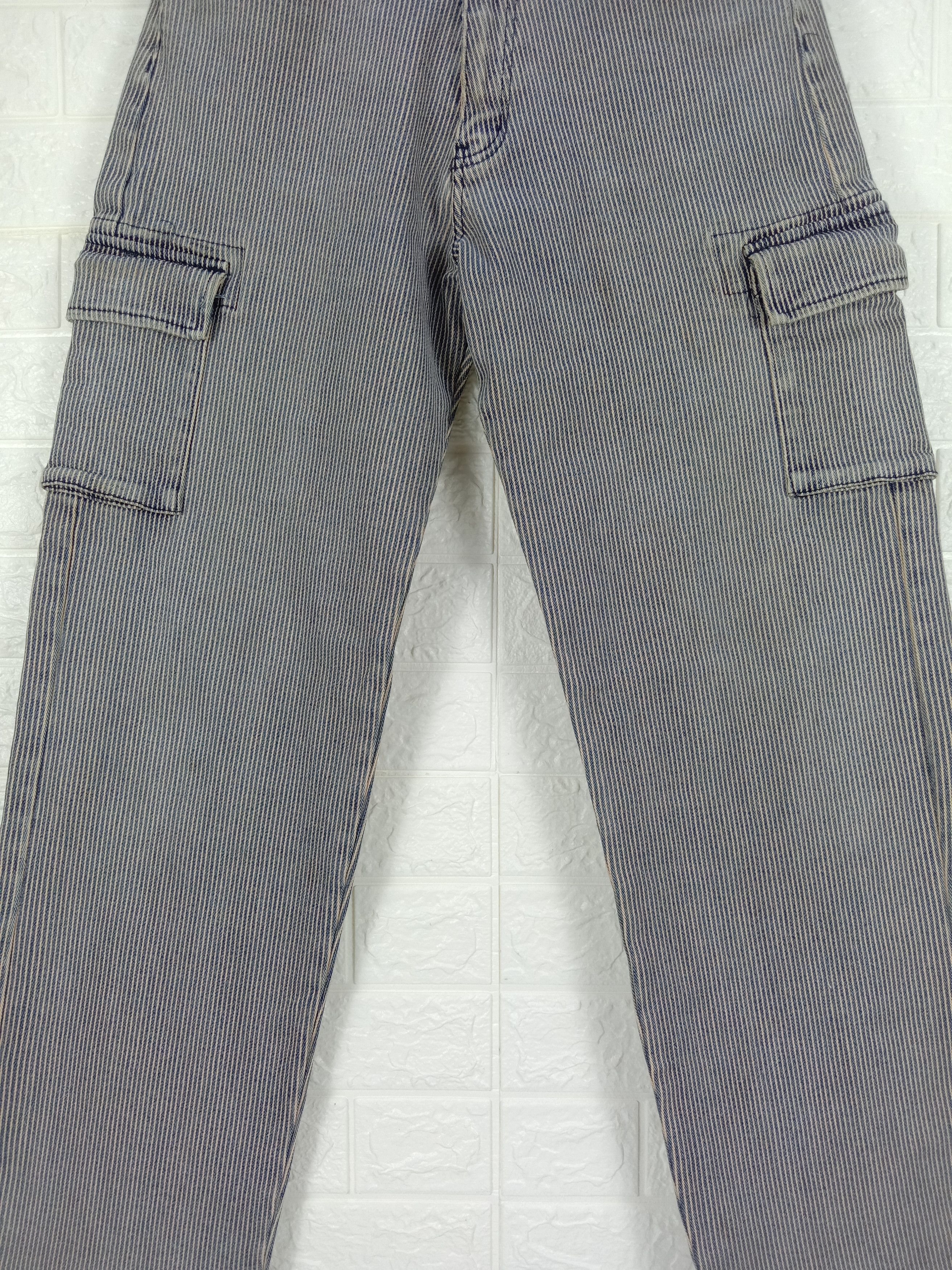 Japanese Brand Vintage Japanese B.C Factory Striped Hickory Denim Size US 29 - 3 Thumbnail