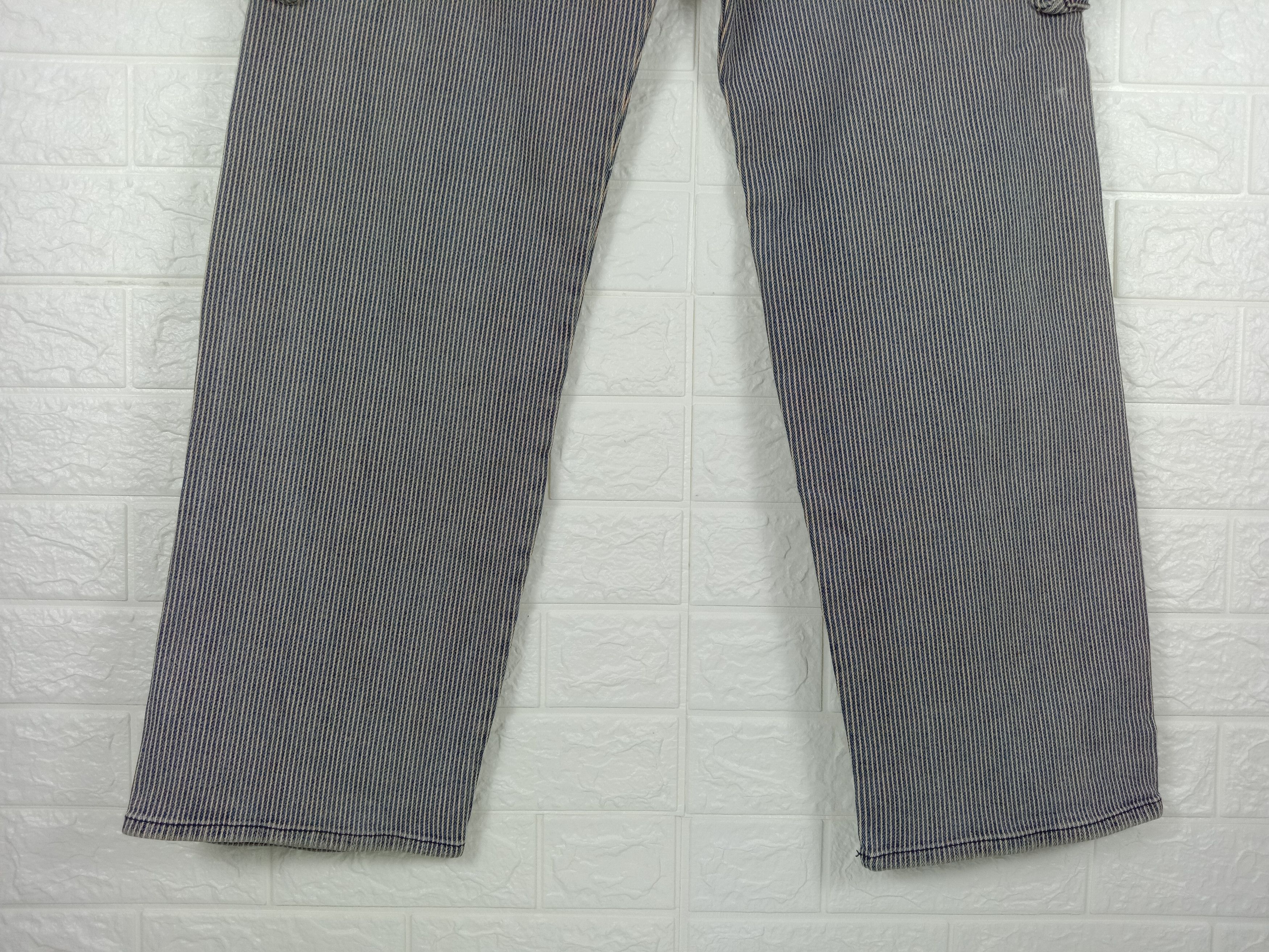 Japanese Brand Vintage Japanese B.C Factory Striped Hickory Denim Size US 29 - 8 Thumbnail