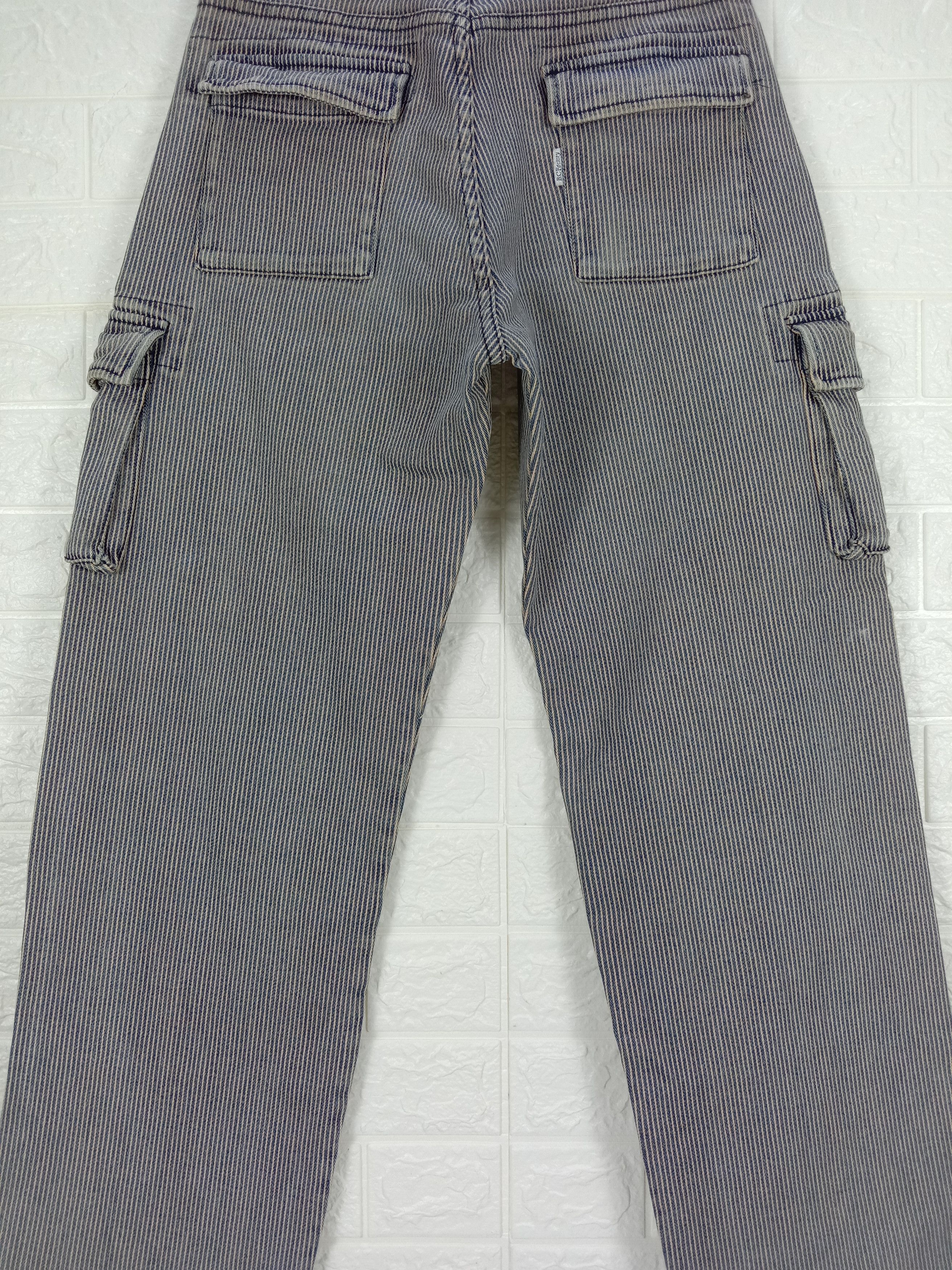 Japanese Brand Vintage Japanese B.C Factory Striped Hickory Denim Size US 29 - 7 Thumbnail