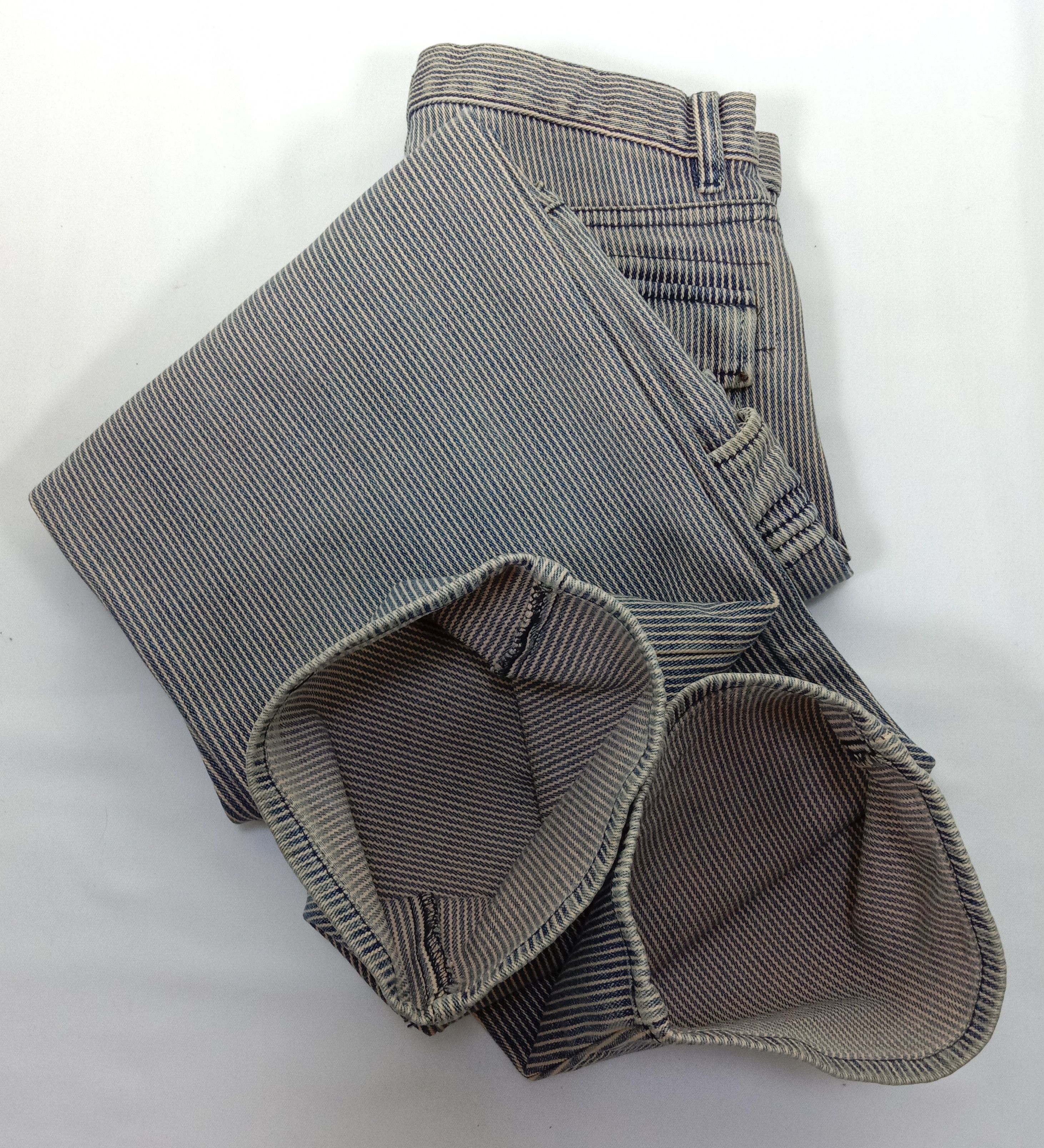 Japanese Brand Vintage Japanese B.C Factory Striped Hickory Denim Size US 29 - 16 Thumbnail