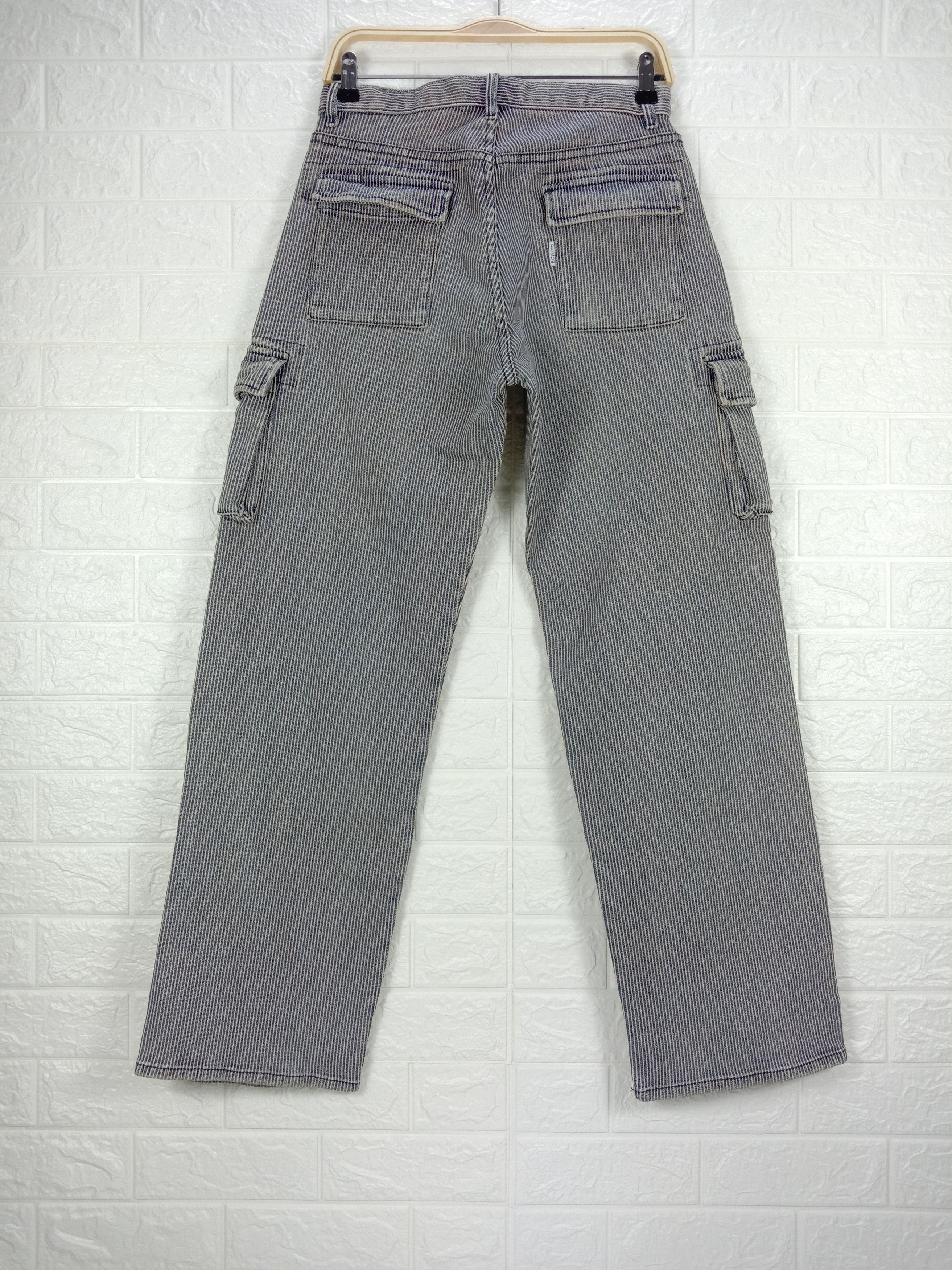 Japanese Brand Vintage Japanese B.C Factory Striped Hickory Denim Size US 29 - 5 Thumbnail