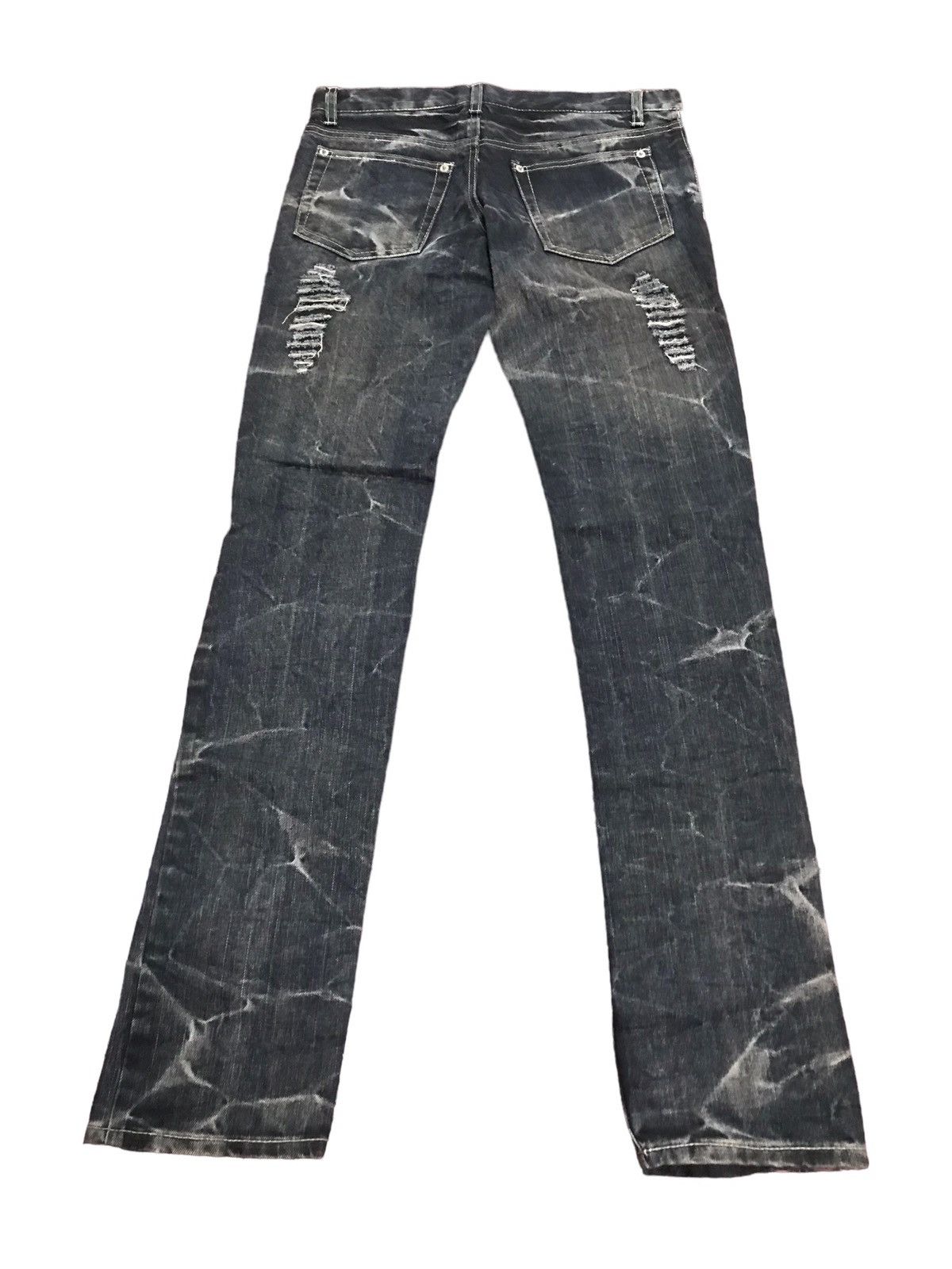Japanese Brand 🔥🔥Very Rare Unbrand Distressed Rare Design Slim Fit Jeans Size US 32 / EU 48 - 11 Thumbnail
