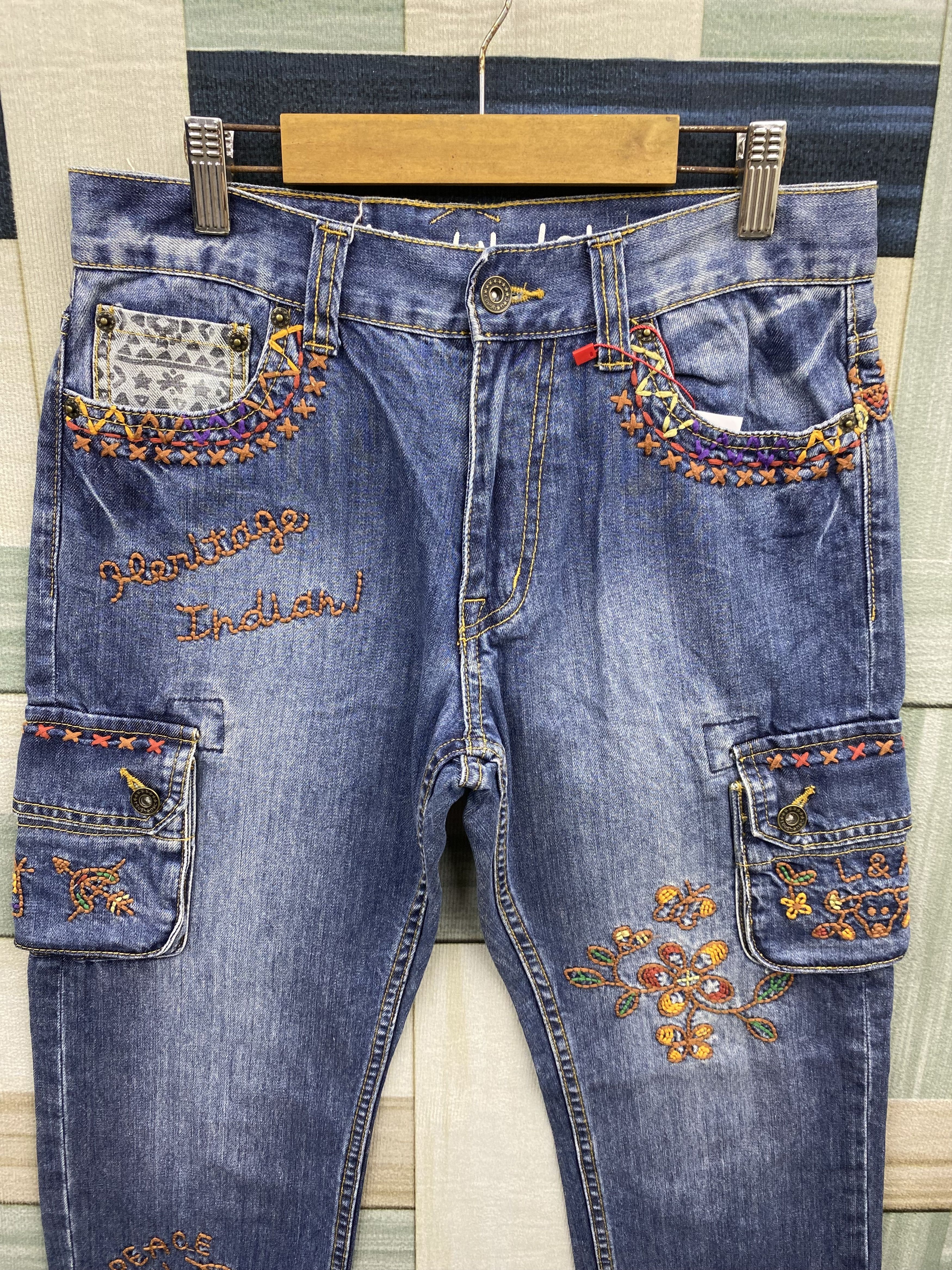 Japanese Brand Vintage Japanese Brand Rough Multi Pocket Sashiko Jean Size US 30 / EU 46 - 3 Thumbnail