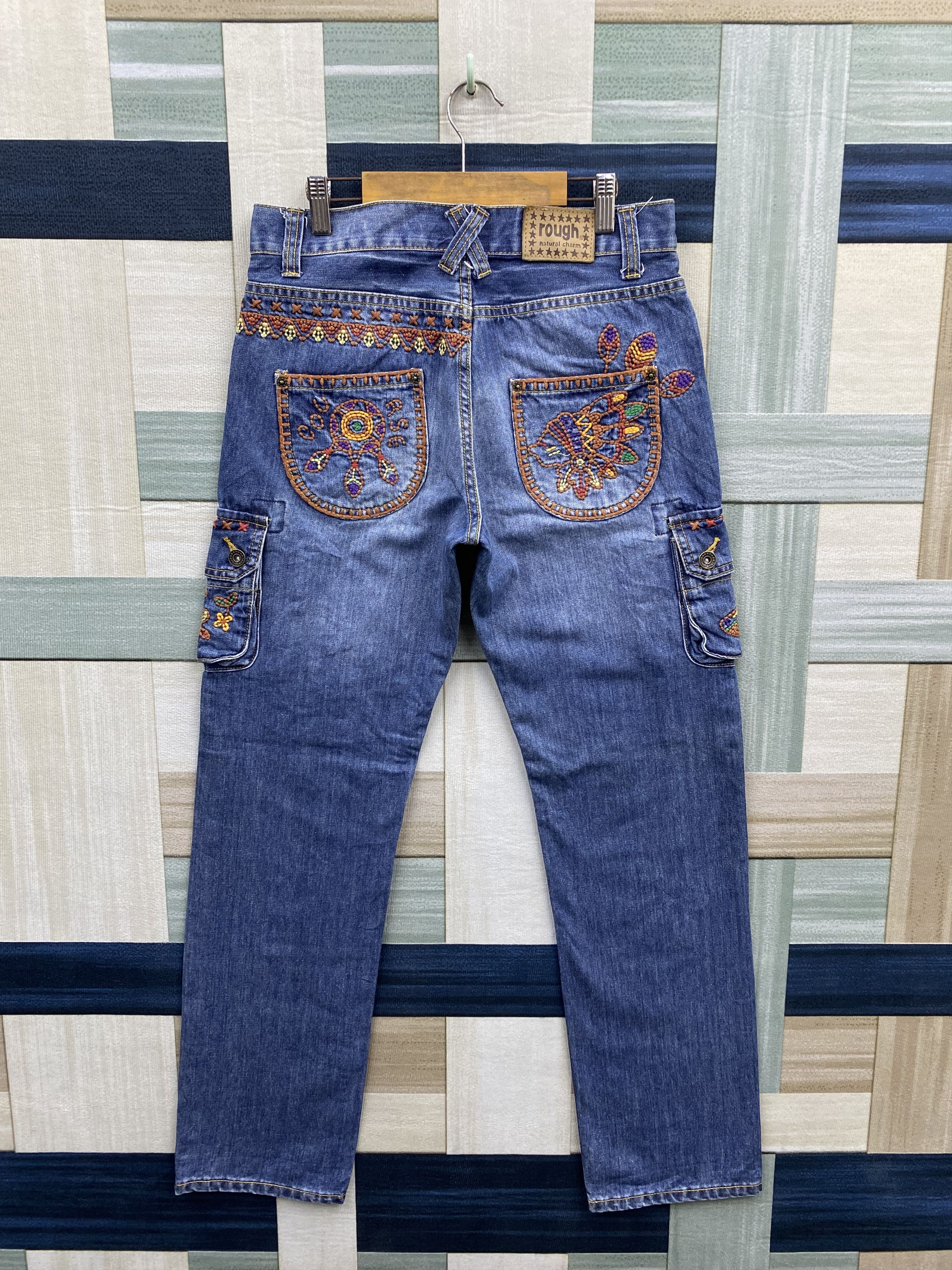 Japanese Brand Vintage Japanese Brand Rough Multi Pocket Sashiko Jean Size US 30 / EU 46 - 2 Thumbnail
