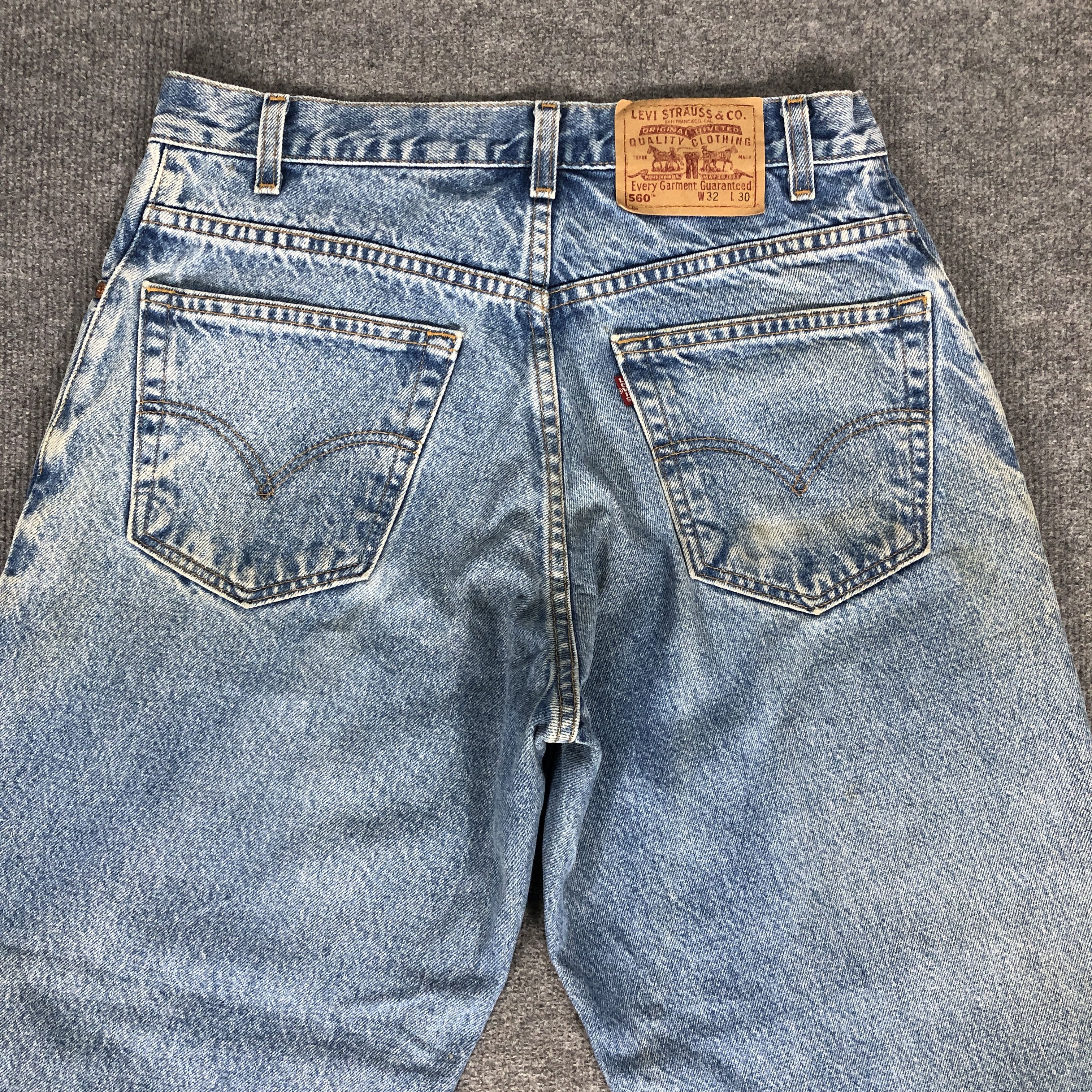 Levi's Vintage Levi's 560 Loose Fit Taper Leg Rusty Faded Blue Jean Size US 32 / EU 48 - 4 Thumbnail