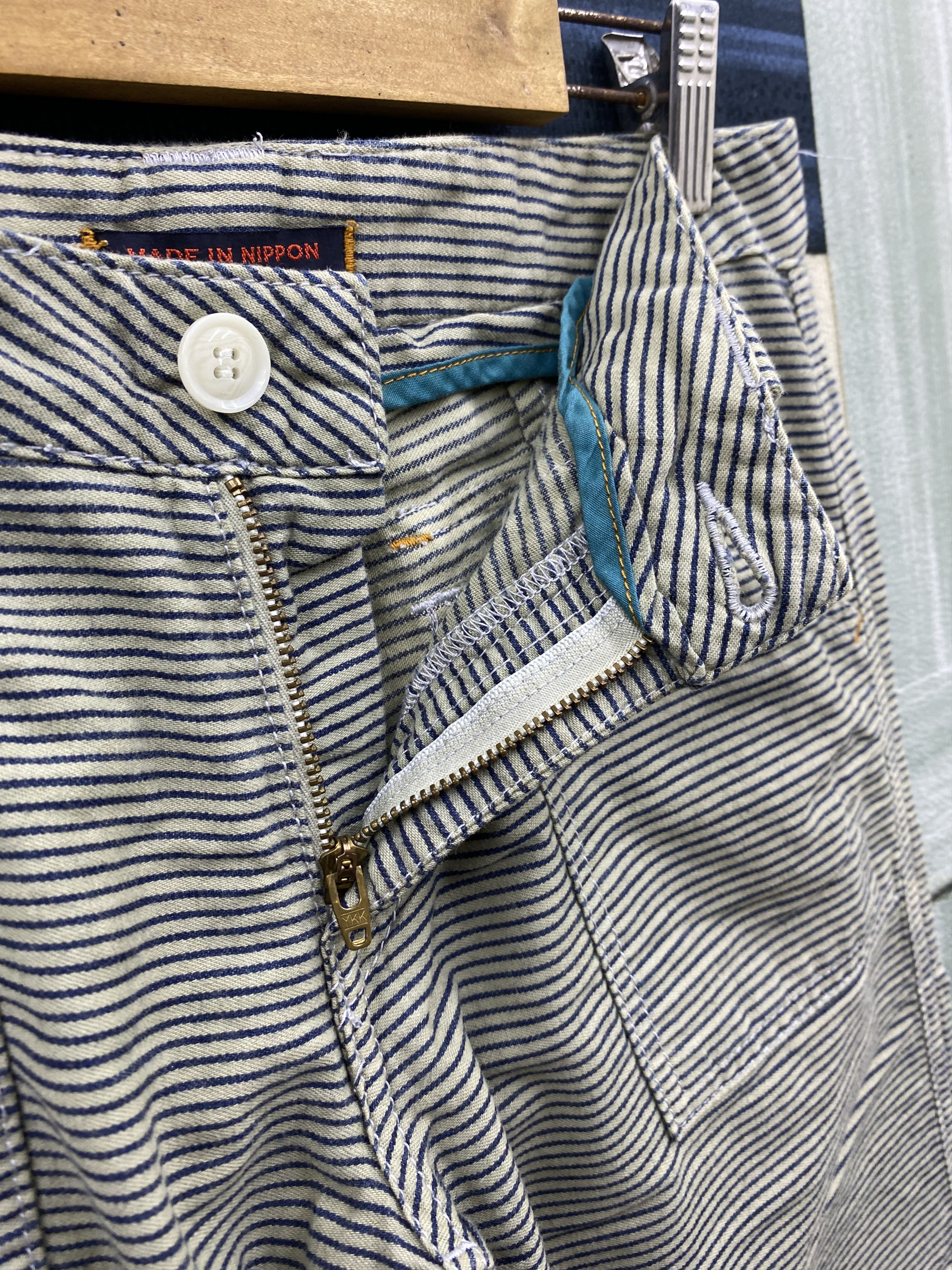Designer × Japanese Brand Japanese Brand Blue Way Et Boite Hickory Stripe Casual Pant Size 29" - 7 Thumbnail