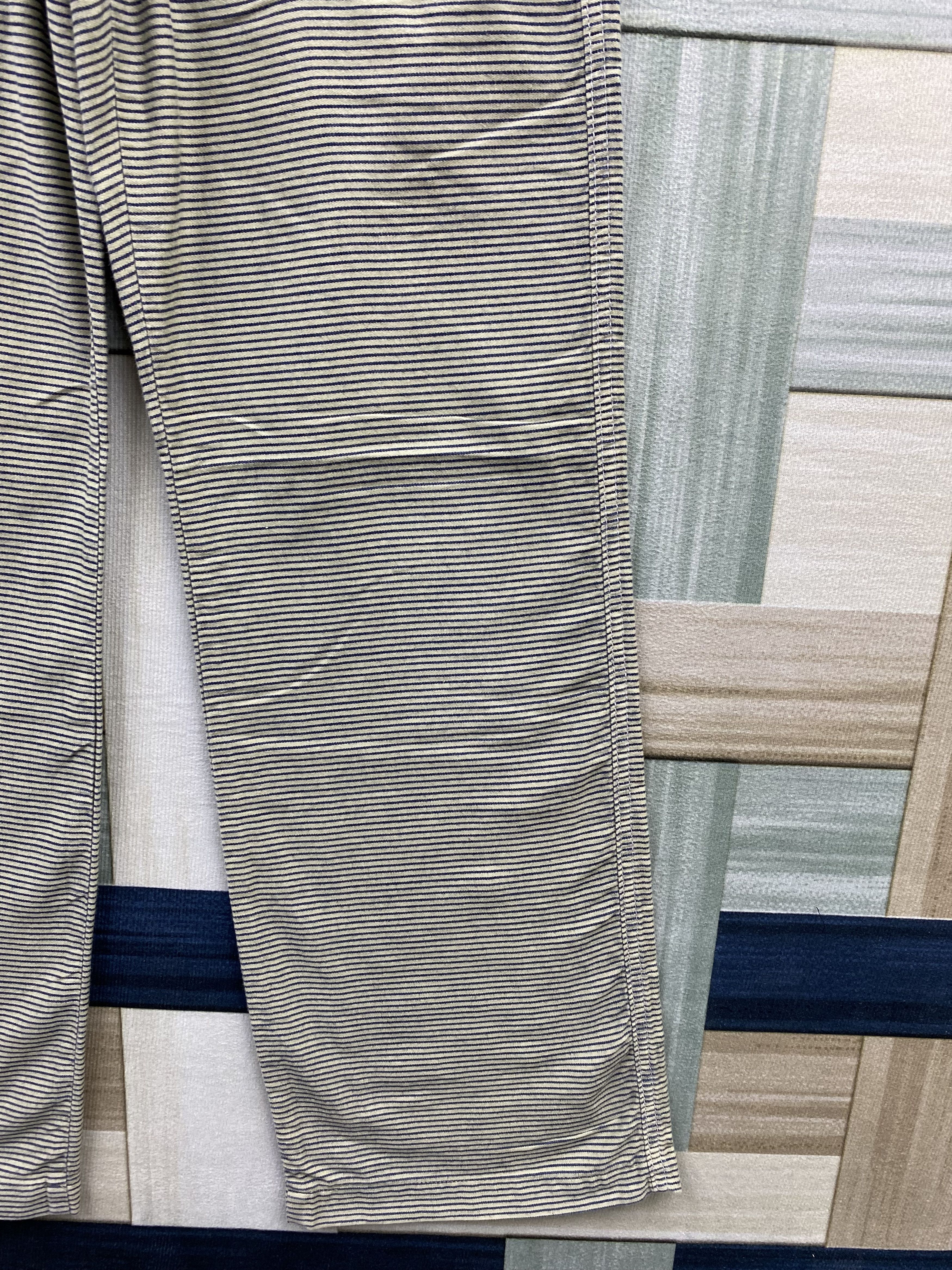 Designer × Japanese Brand Japanese Brand Blue Way Et Boite Hickory Stripe Casual Pant Size 29" - 4 Thumbnail