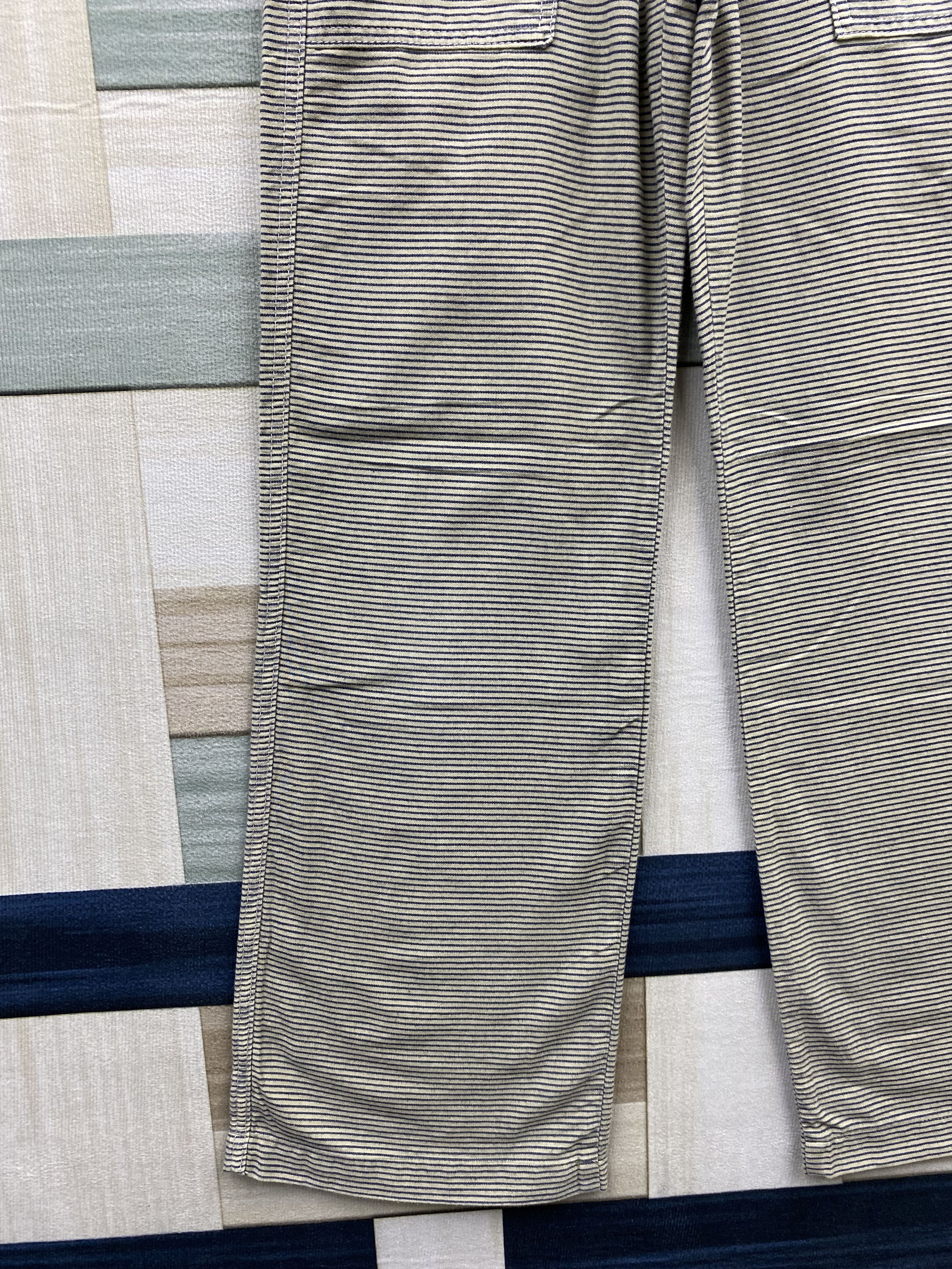 Designer × Japanese Brand Japanese Brand Blue Way Et Boite Hickory Stripe Casual Pant Size 29" - 3 Thumbnail