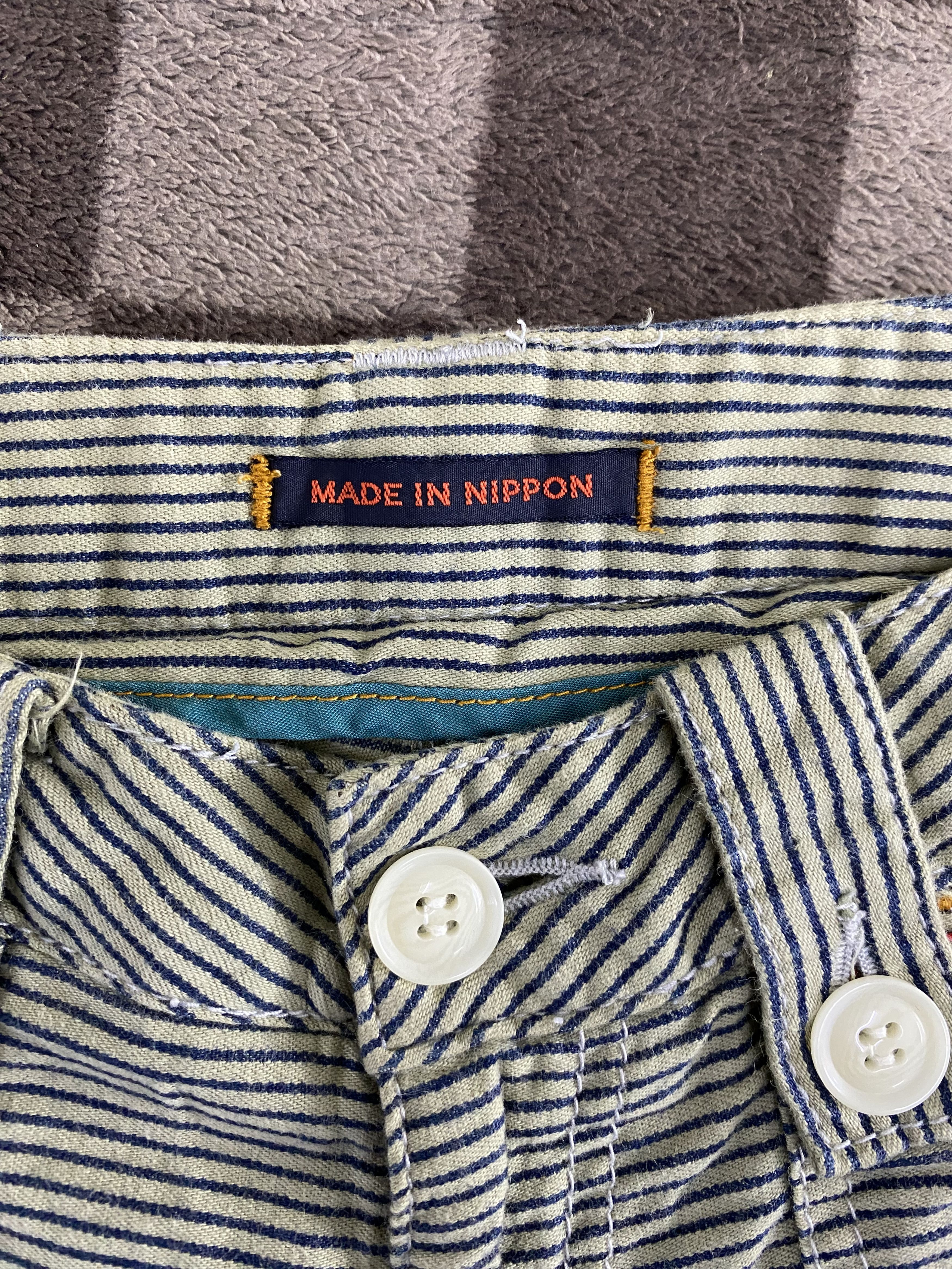 Designer × Japanese Brand Japanese Brand Blue Way Et Boite Hickory Stripe Casual Pant Size 29" - 13 Thumbnail