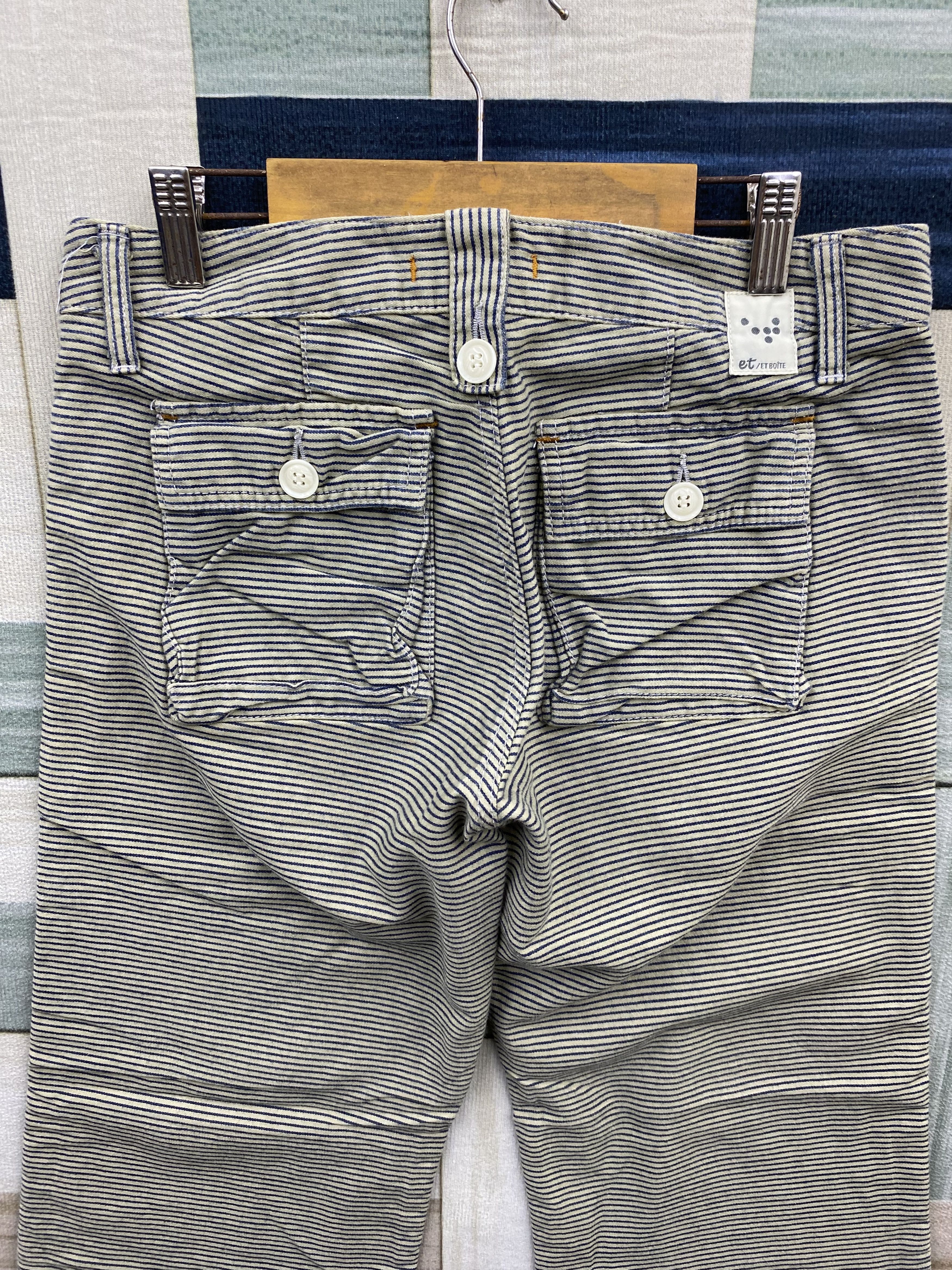 Designer × Japanese Brand Japanese Brand Blue Way Et Boite Hickory Stripe Casual Pant Size 29" - 9 Thumbnail