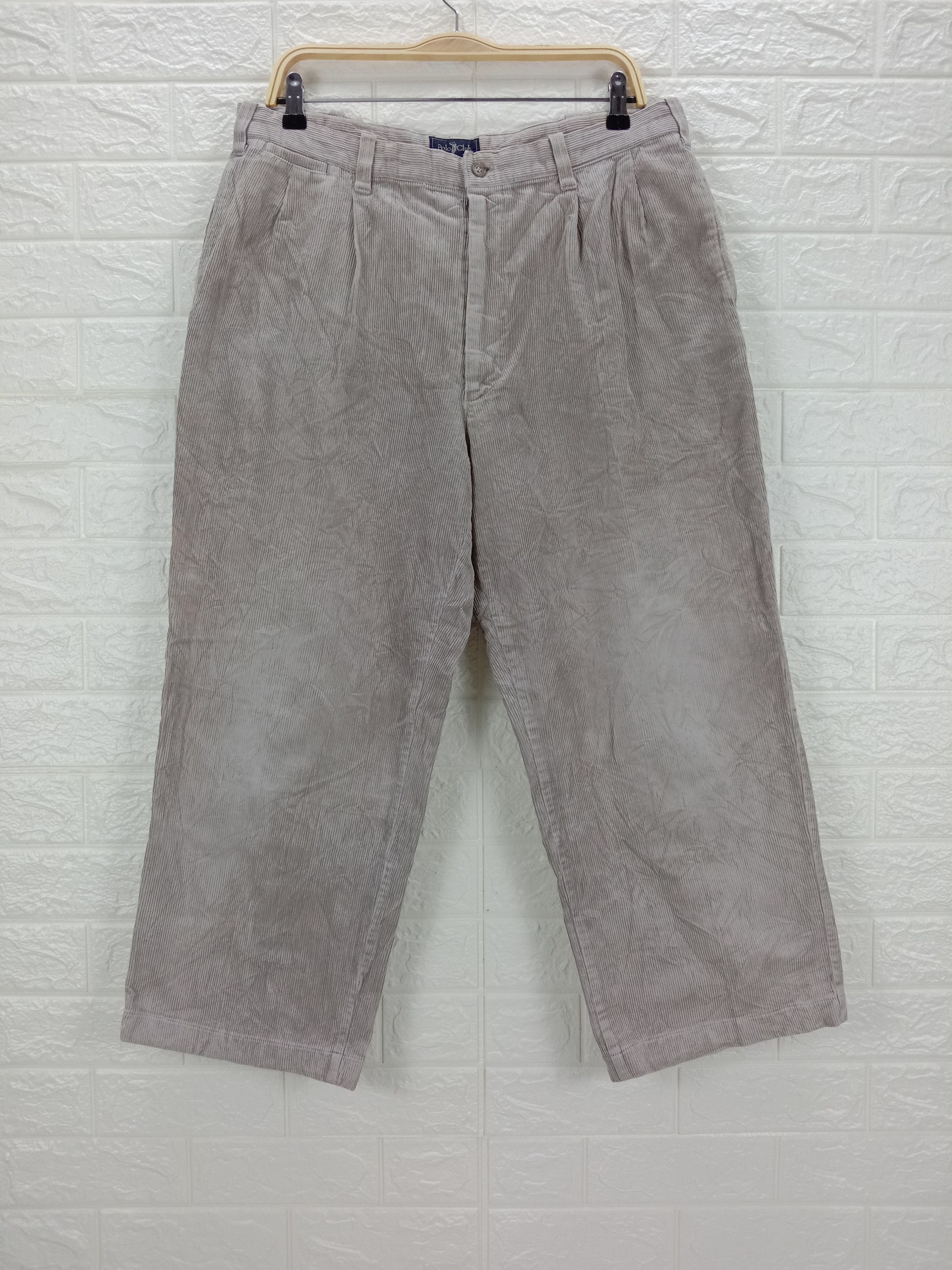 image of U S Polo Assn x Vintage Baggy Polo Corduroy Pants in Beige, Men's (Size 34)