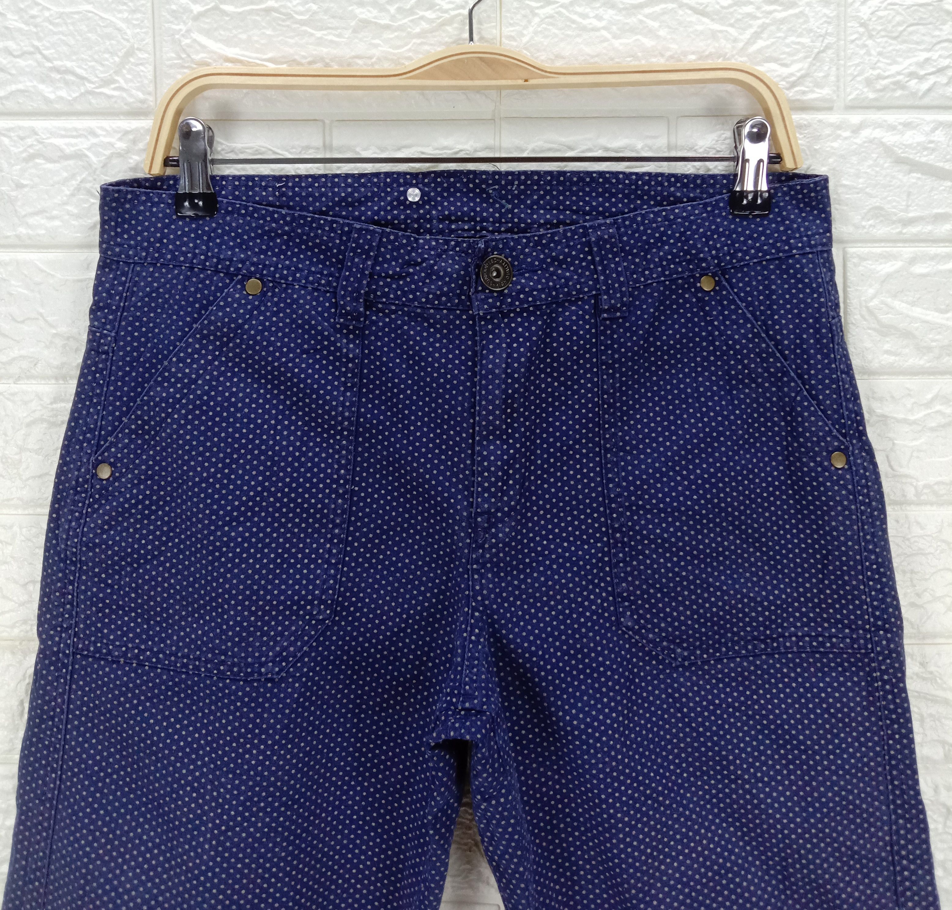 Japanese Brand Vintage Japanese Brand Buckle Belt Polkadot Pants Size 32" / US 10 / IT 46 - 2 Thumbnail