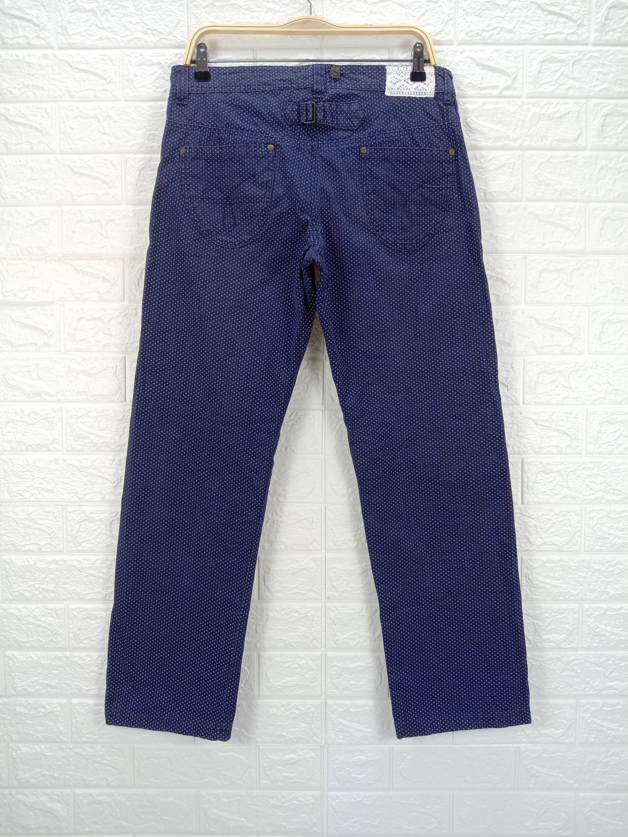 Japanese Brand Vintage Japanese Brand Buckle Belt Polkadot Pants Size 32" / US 10 / IT 46 - 5 Thumbnail