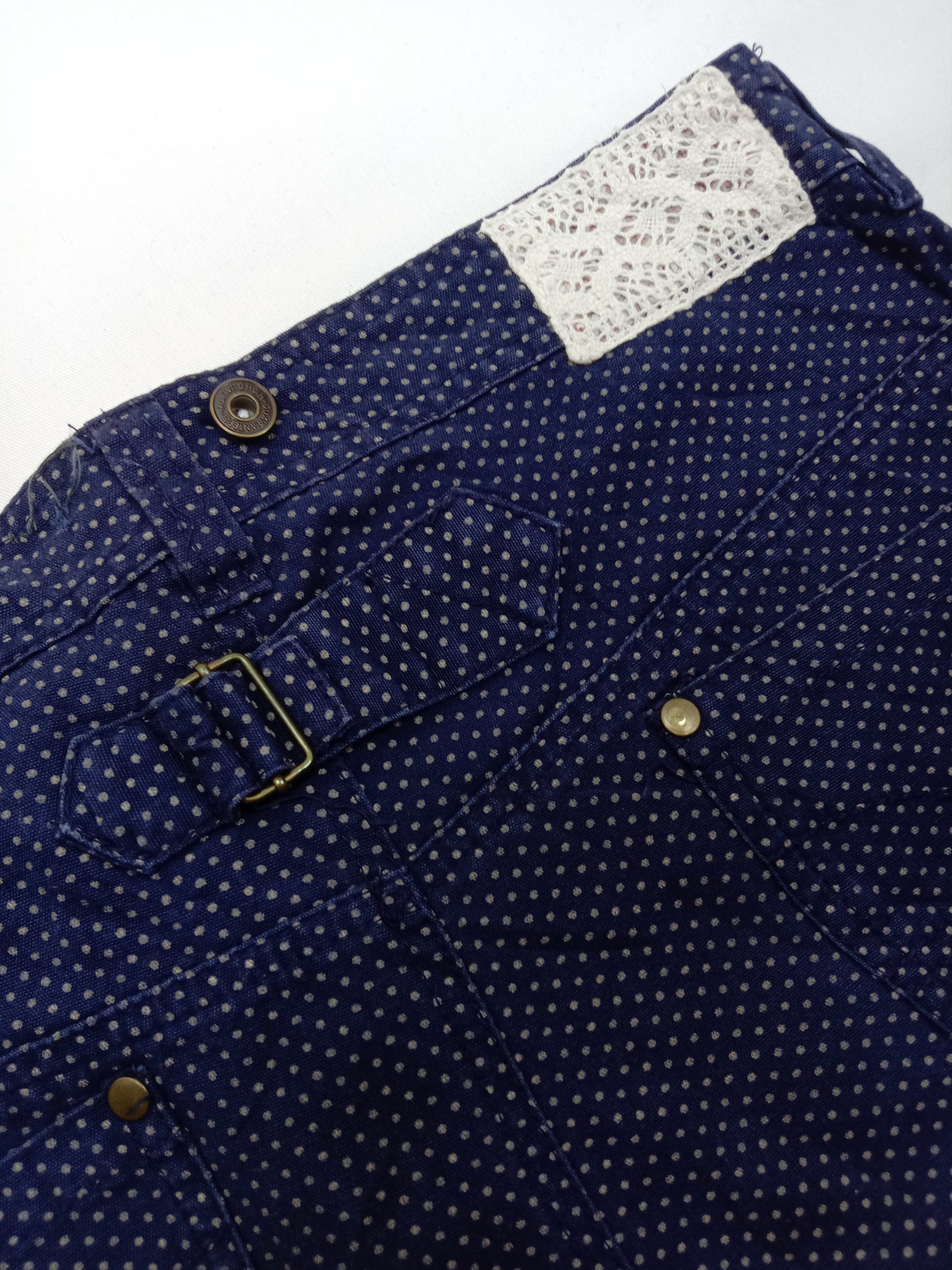 Japanese Brand Vintage Japanese Brand Buckle Belt Polkadot Pants Size 32" / US 10 / IT 46 - 10 Thumbnail