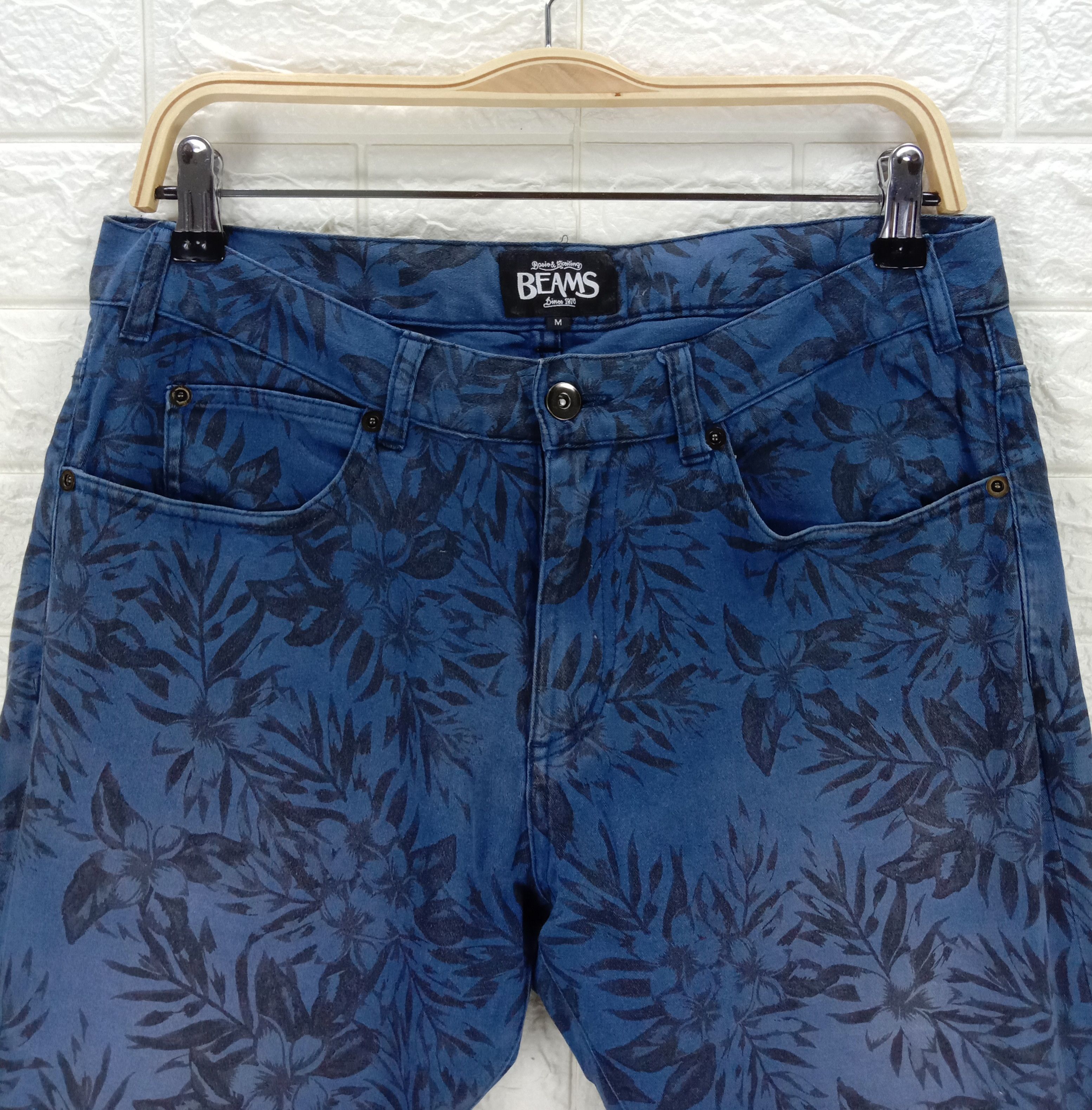 Beams Plus Vintage Beams Floral Theme Over Printed Pants Size US 32 / EU 48 - 2 Thumbnail