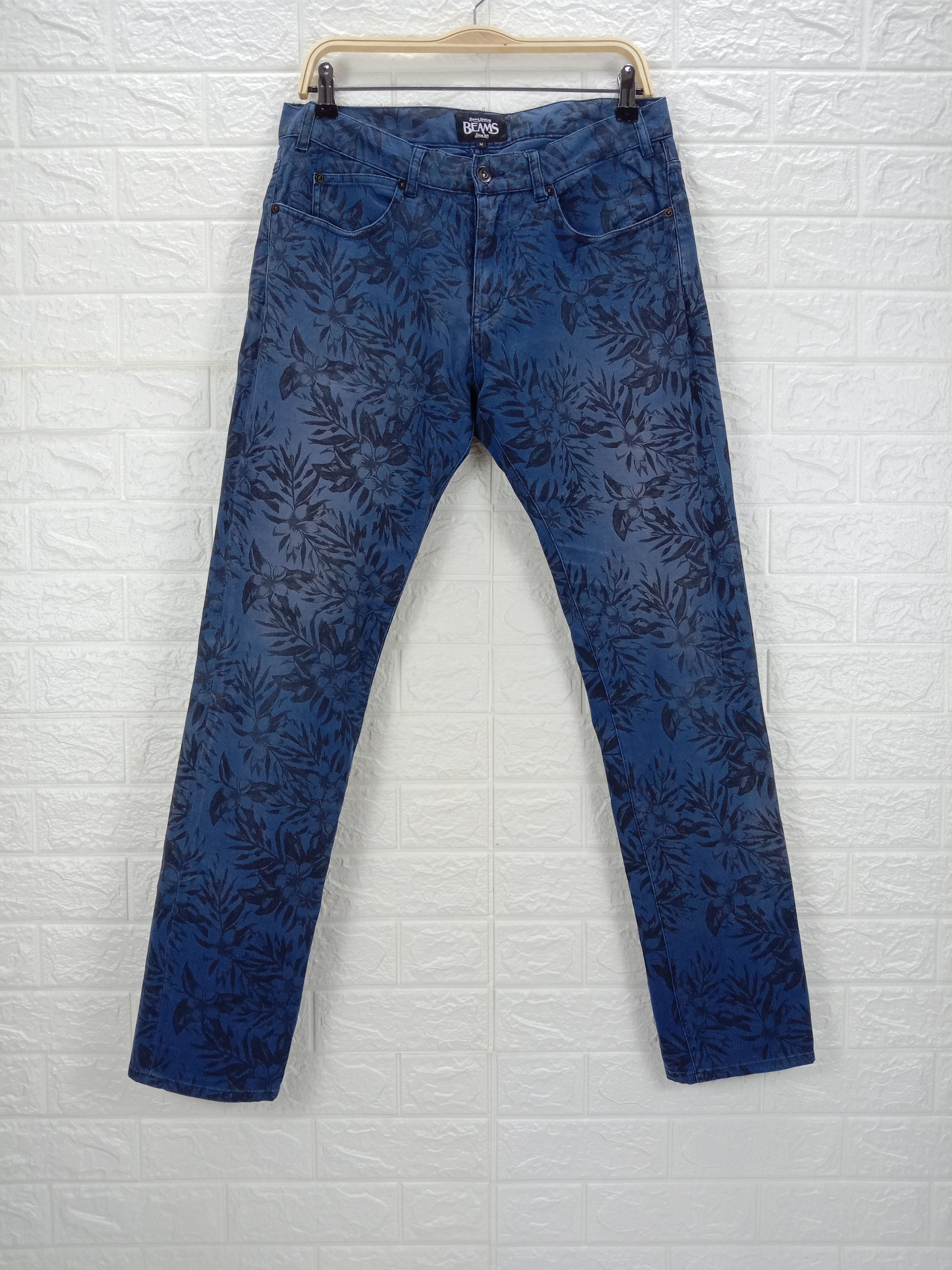 Vintage Beams Floral Theme Over Printed Pants