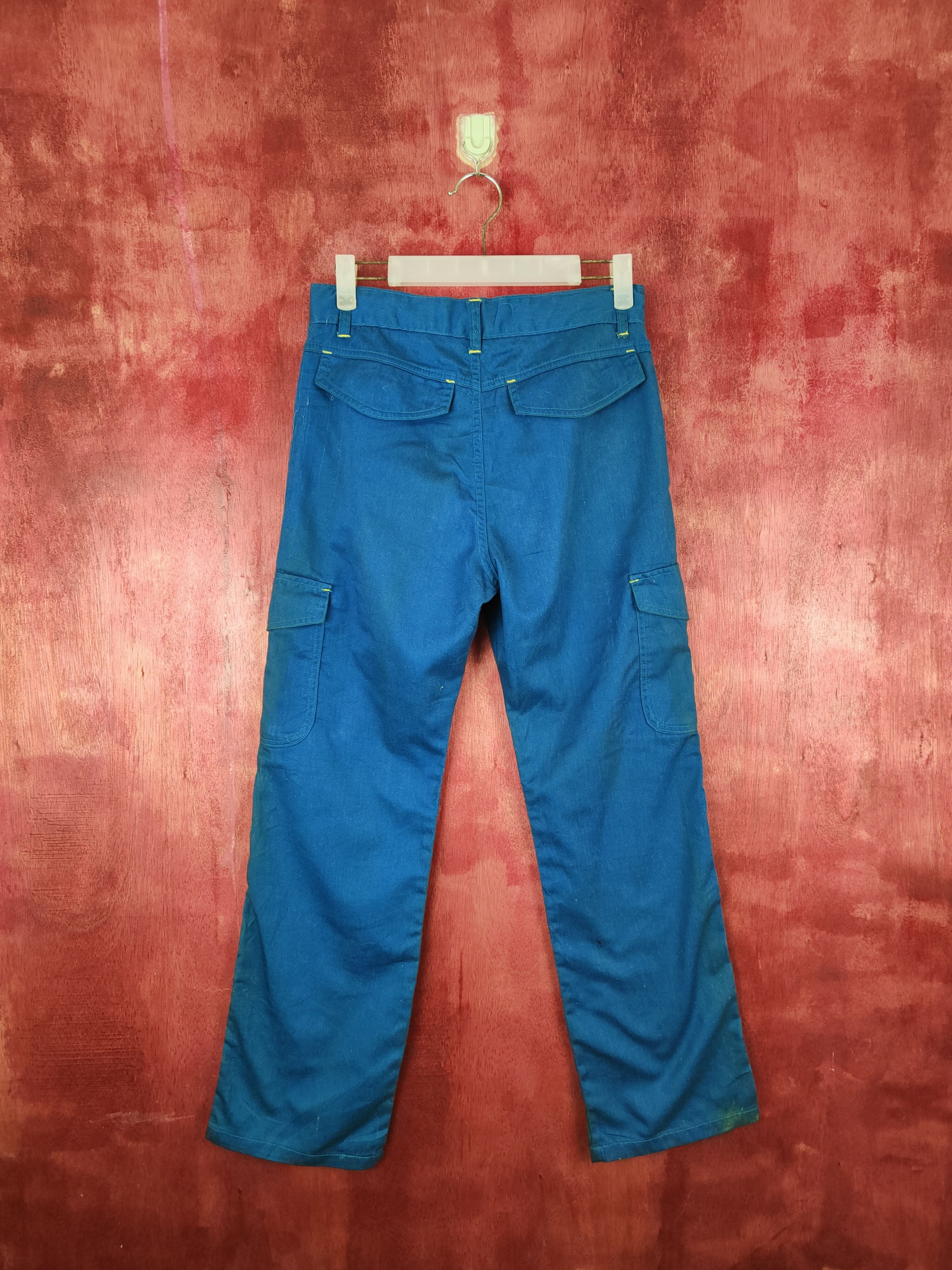 Japanese Brand × Vintage Japanese Brand Blue Multi Pocket Tactical Cargo Pants #S633 Size US 27 - 7 Thumbnail