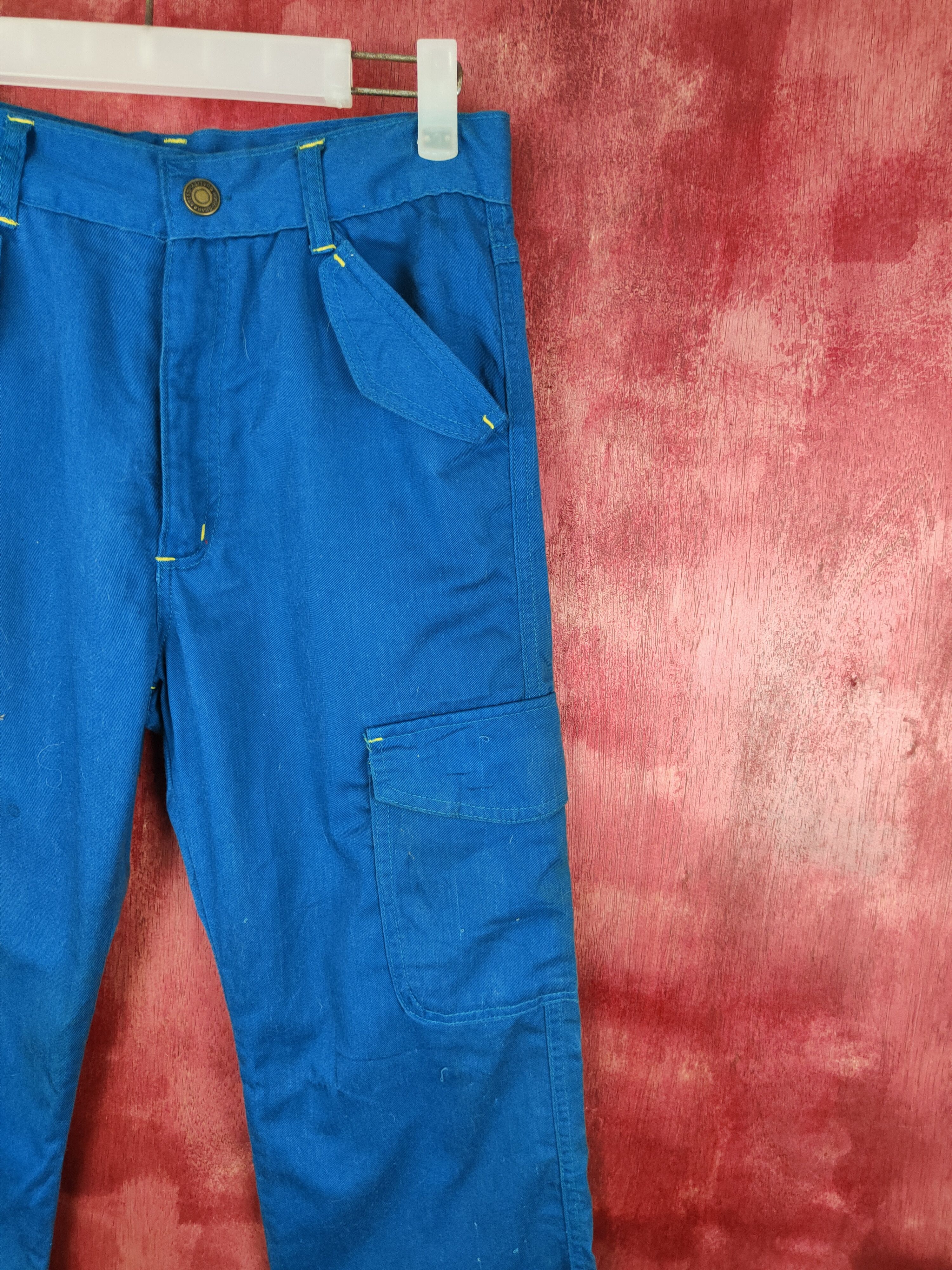 Japanese Brand × Vintage Japanese Brand Blue Multi Pocket Tactical Cargo Pants #S633 Size US 27 - 5 Thumbnail
