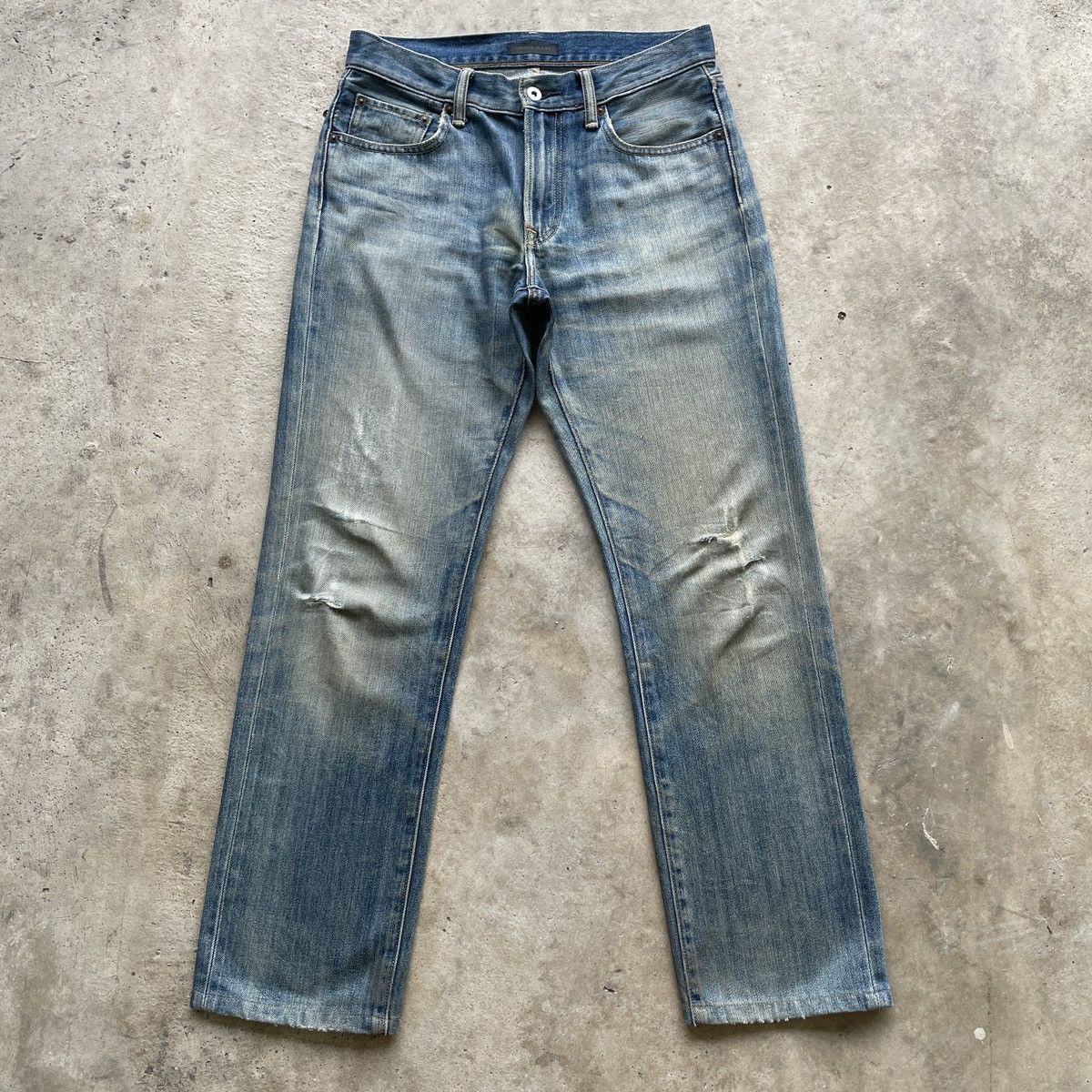 Japanese Brand W30💥 Vintage Japanese Distressed Faded Rusty Denim Pants Size US 30 / EU 46 - 1 Thumbnail